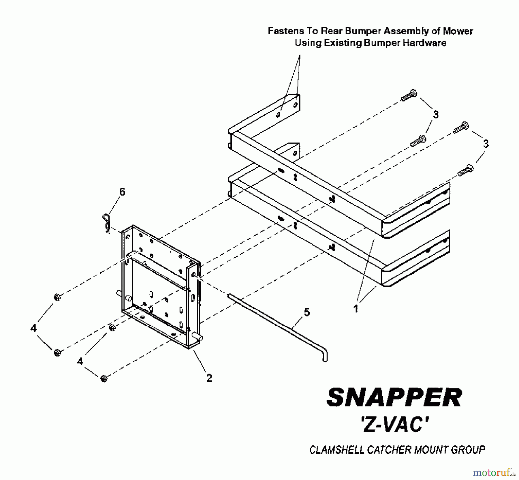  Snapper Zubehör. Rasenmäher 7600028 - Snapper Large Clamshell Grass Catcher, 61