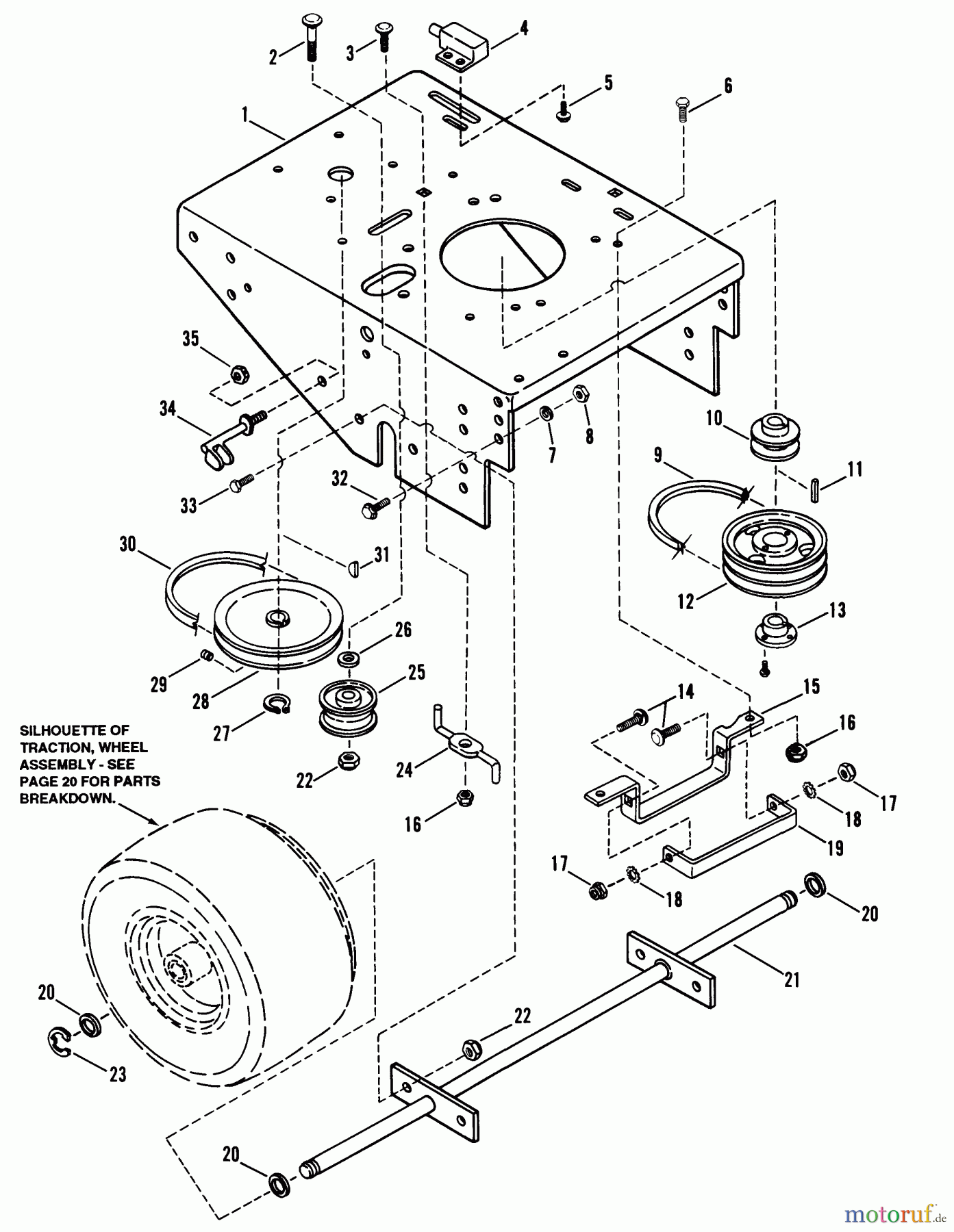  Snapper Rasenmäher für Großflächen PP71401KWV - Snapper Wide-Area Walk-Behind Mower, 14 HP, Gear Drive, Pistol Grip, Series 1 Rear Deck, Axle & Transmission Pulley Assemblies