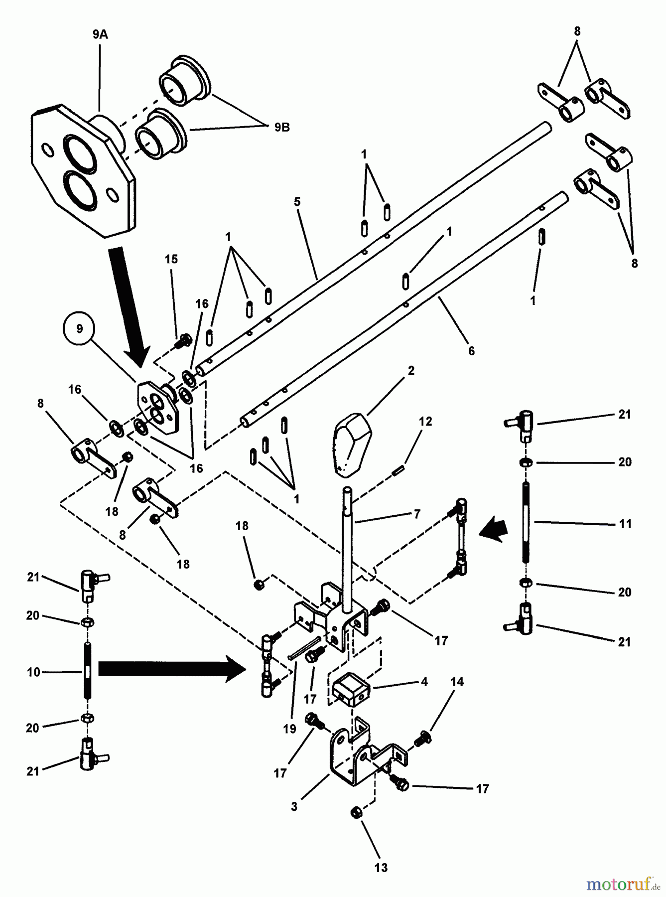  Snapper Nullwendekreismäher, Zero-Turn ZF2301GKU (84576) - Snapper 23 HP Zero-Turn Mower, Kubota, Out Front, Z-Rider Series 1 Joystick Control Assembly