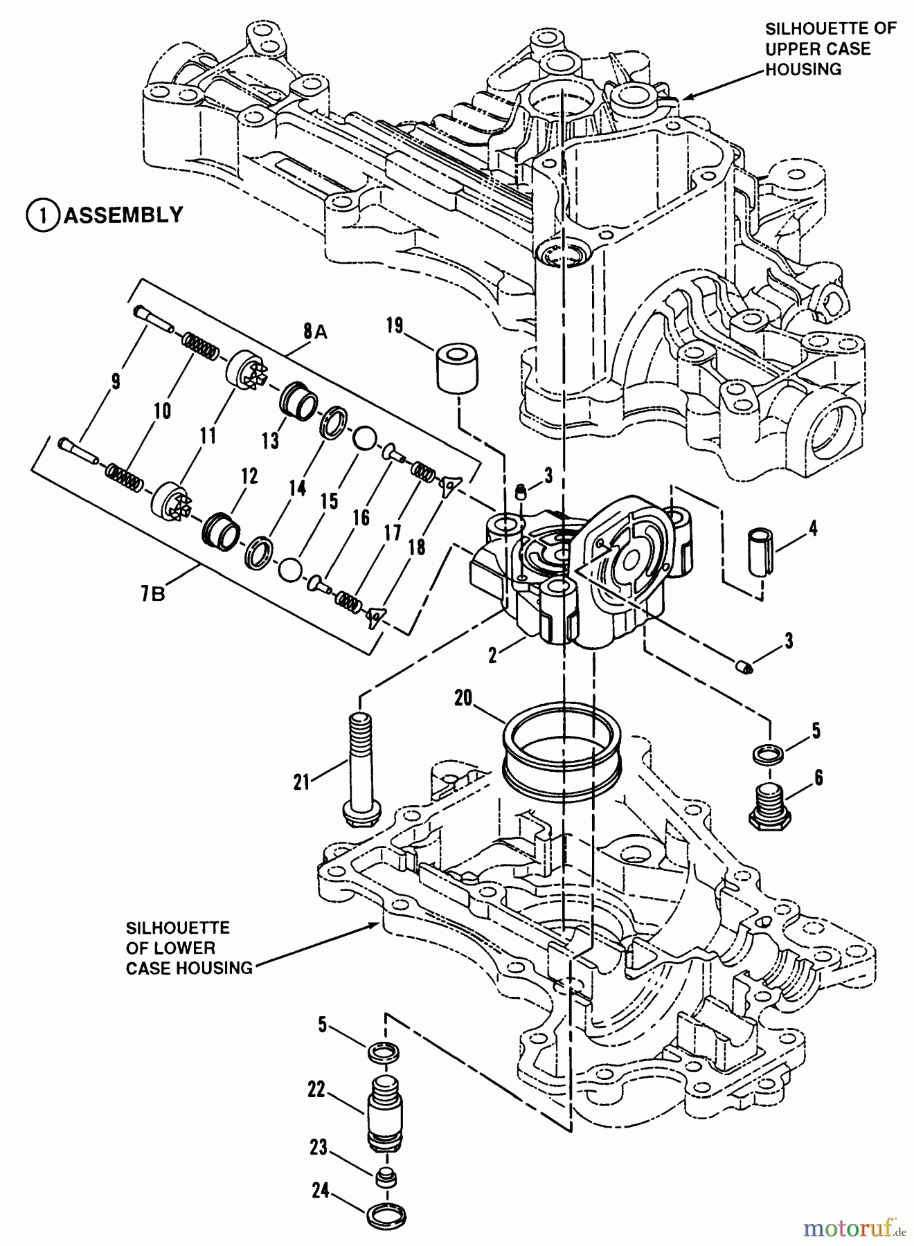 Snapper Sonstiges K50 - Snapper Tuff Torq Hydrostatic Transaxle Center Case Assembly