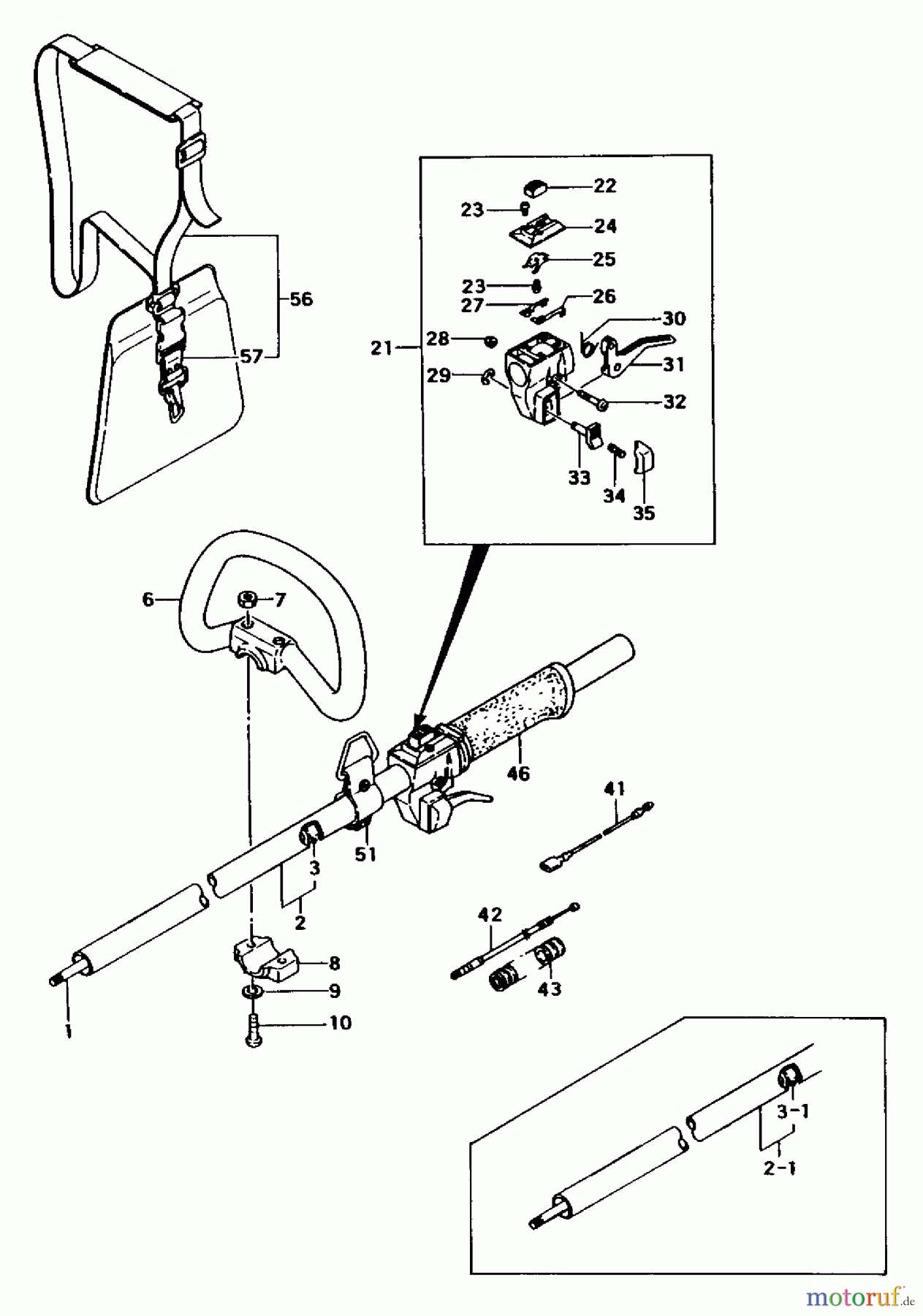 Tanaka Trimmer, Motorsensen TBC-240 - Tanaka Brush Cutter Handle