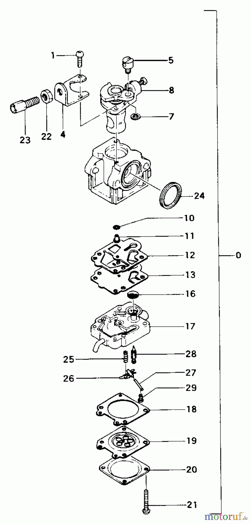 Tanaka Trimmer, Motorsensen TBC-300 - Tanaka Brush Cutter Carburetor