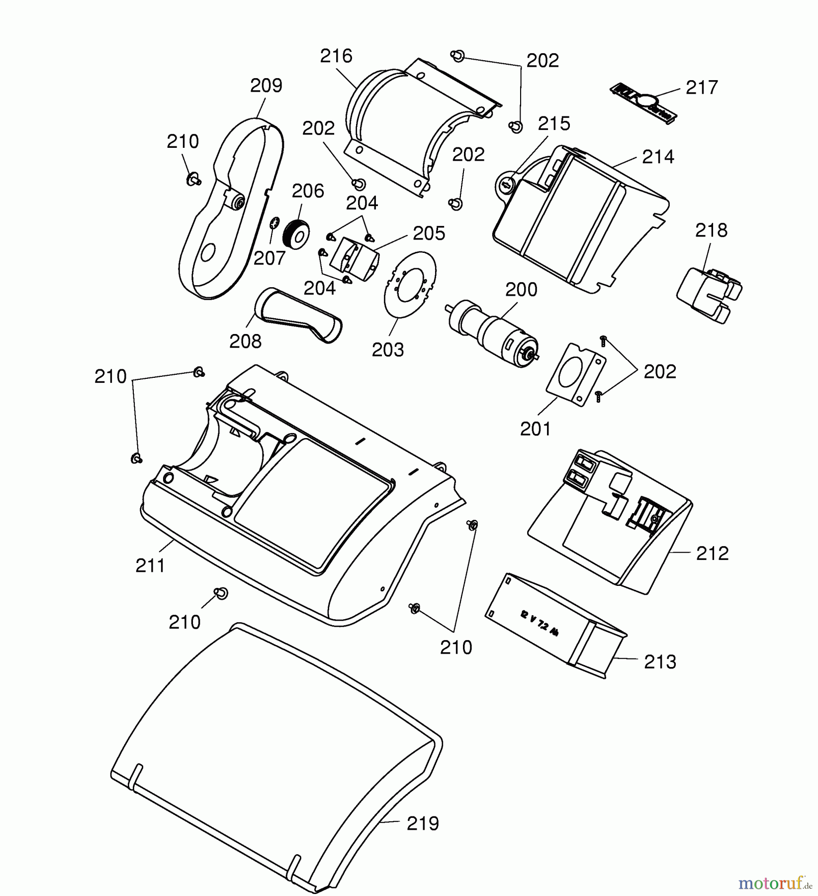 Wolf-Garten Spindelmäher TC 32 MAC 3617000 Serie A (2004) Batterie, Motor