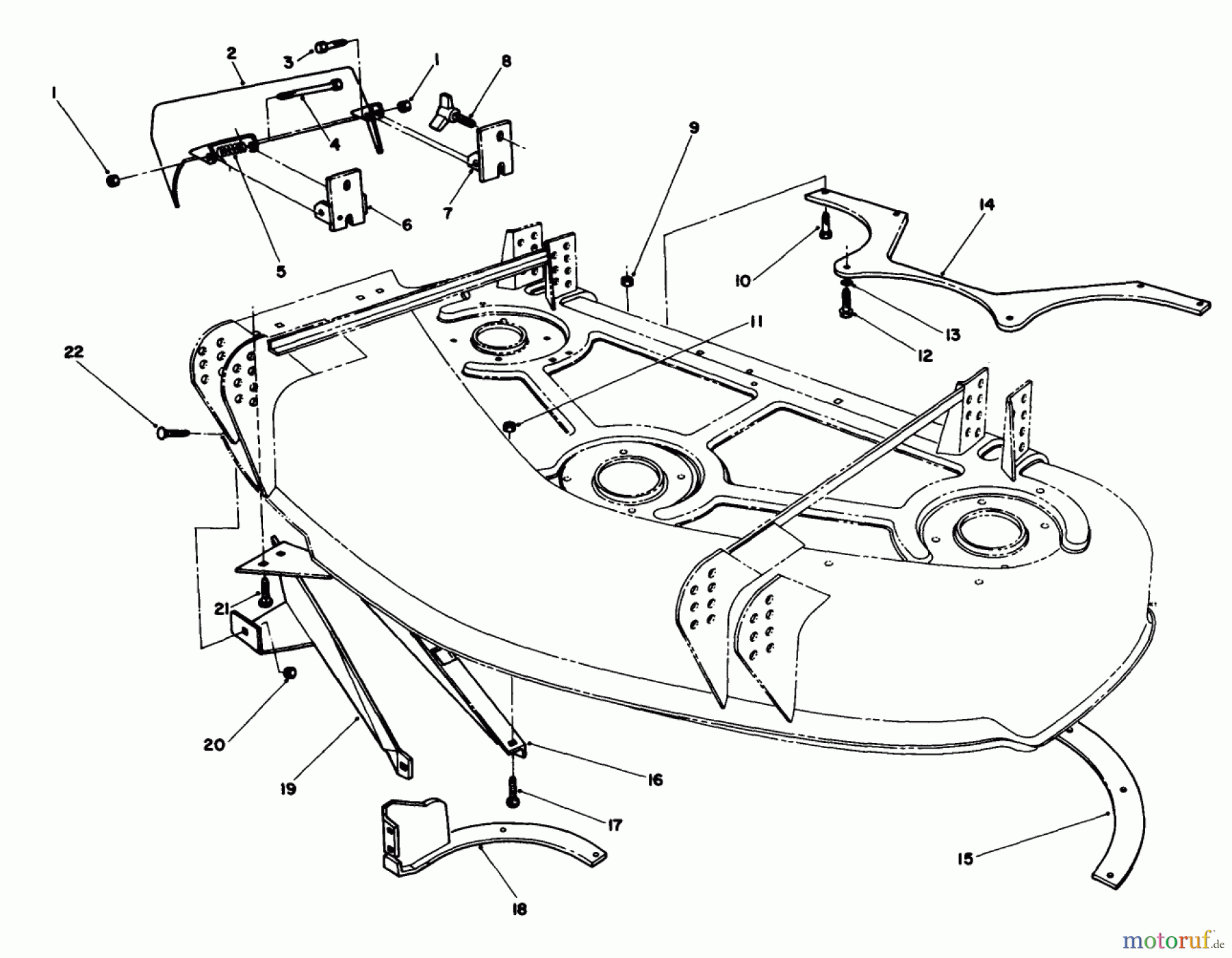  Toro Neu Mowers, Deck Assembly Only 30544 (117/120) - Toro 44