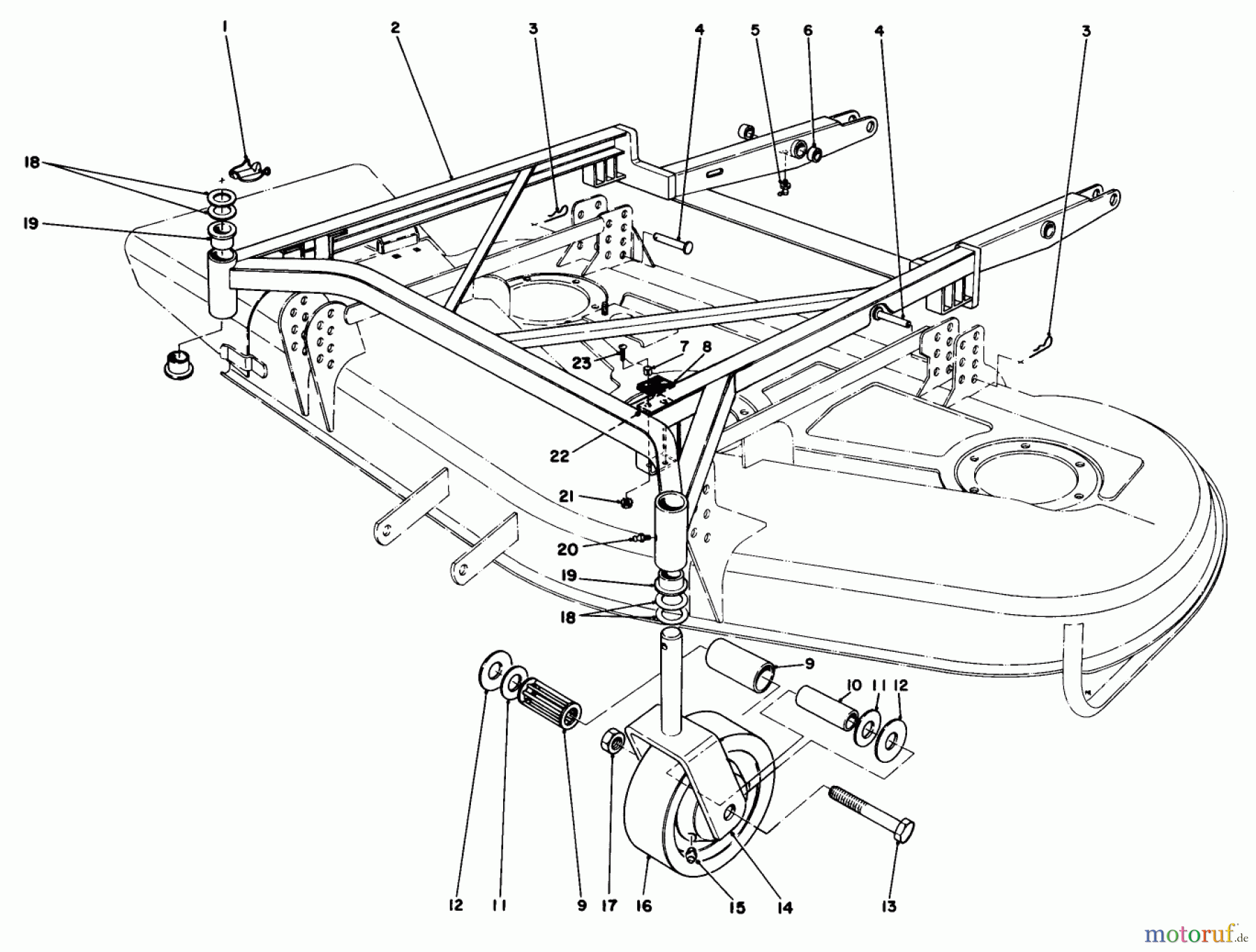 Toro Neu Mowers, Deck Assembly Only 30575 - Toro 72
