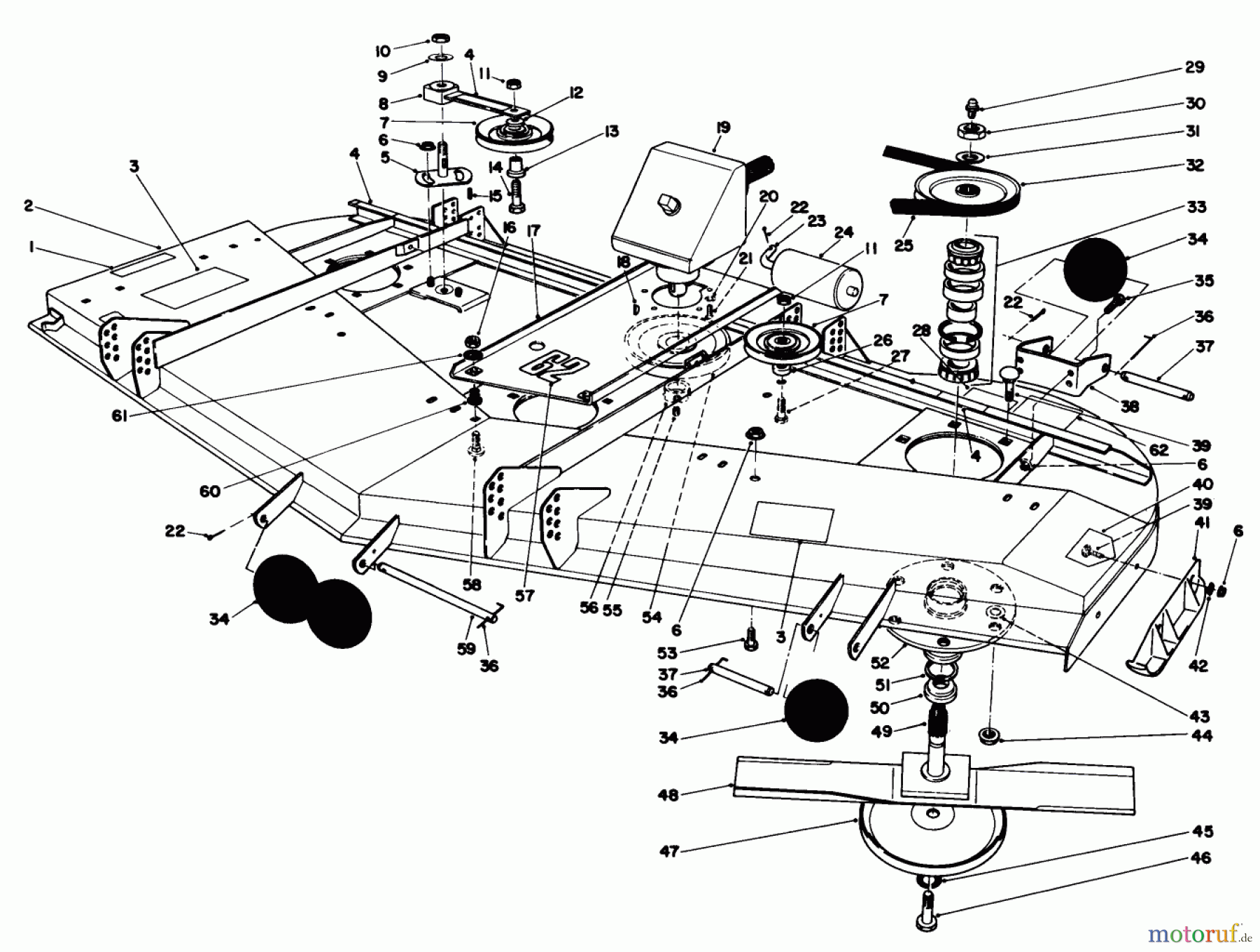  Toro Neu Mowers, Deck Assembly Only 30555 (200) - Toro 52