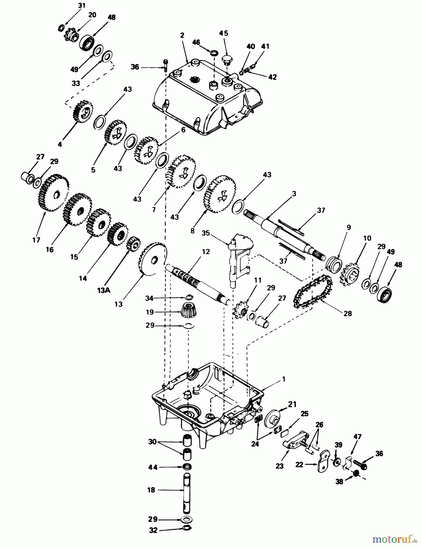  Toro Neu Mowers, Rear-Engine Rider 55620 - Toro HMR-1600, 1989 (9000001-9999999) PEERLESS TRANSMISSION MODEL NO. 700-029