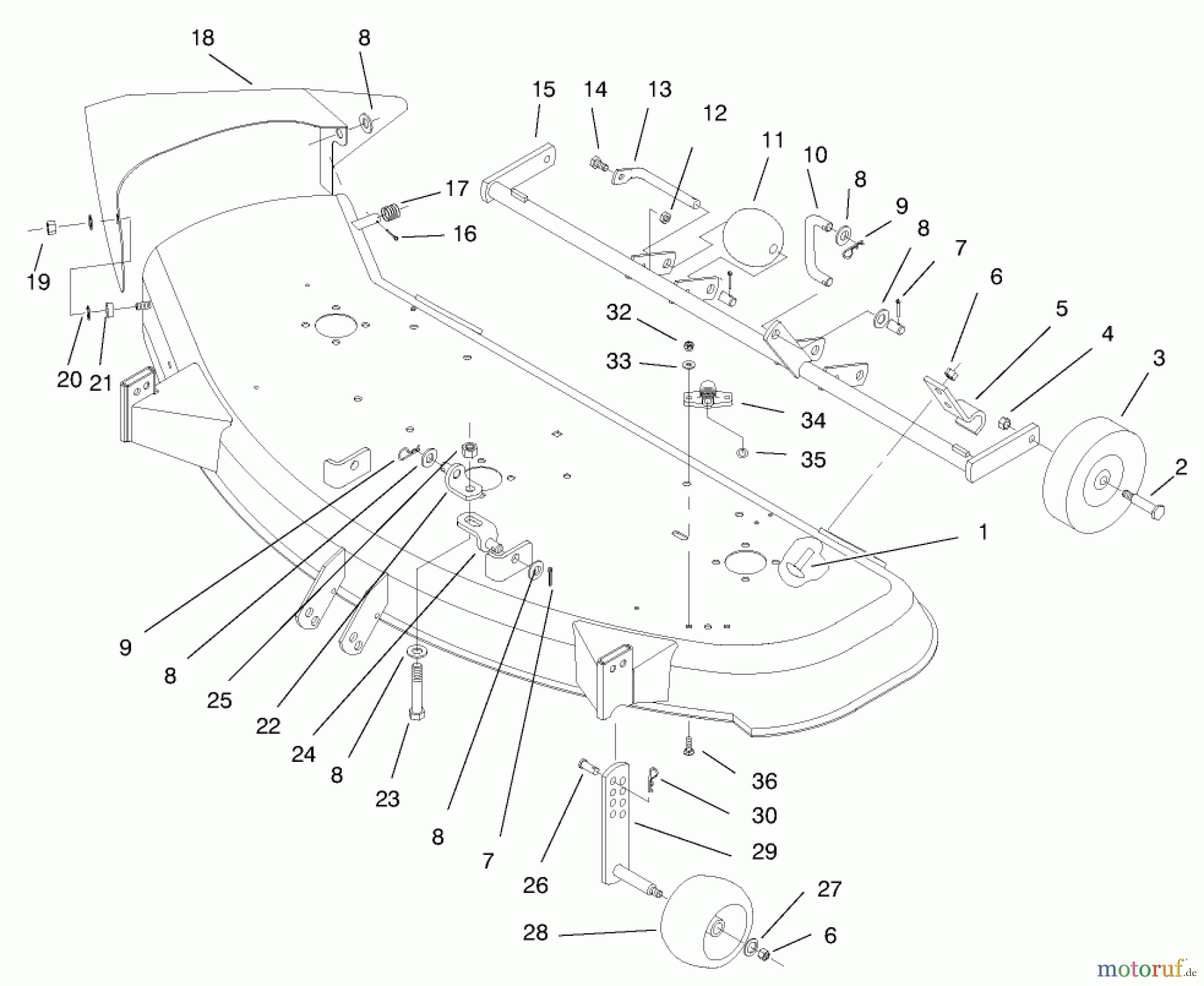  Toro Neu Mowers, Deck Assembly Only 78268 - Toro 48