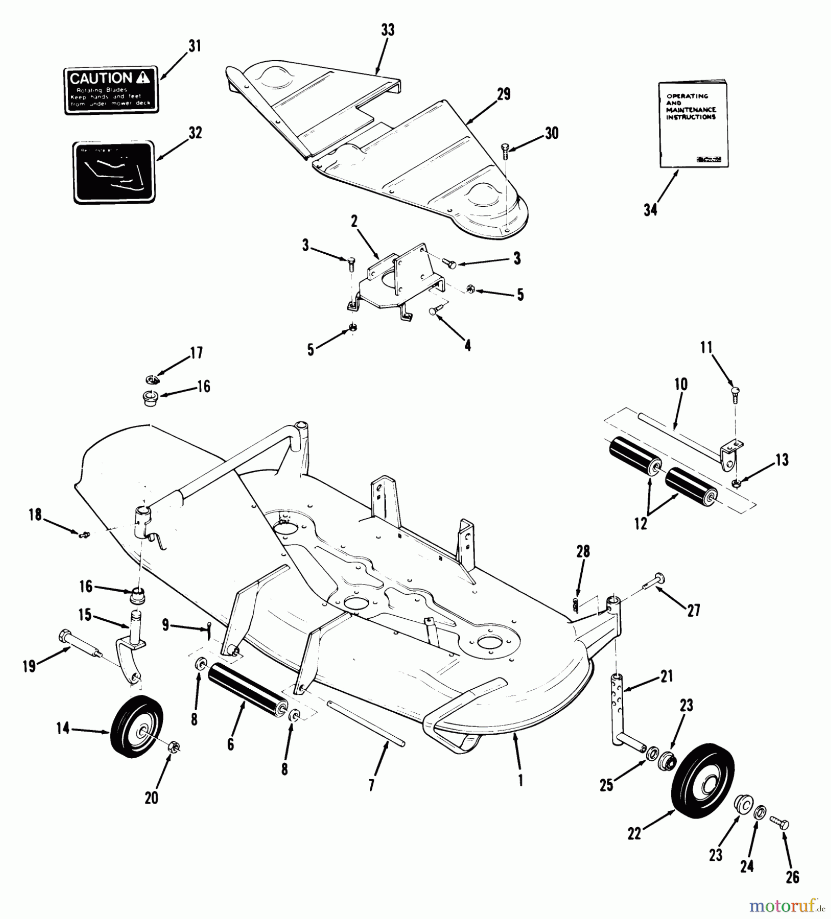  Toro Neu Mowers, Deck Assembly Only 95-48MS01 - Toro 48