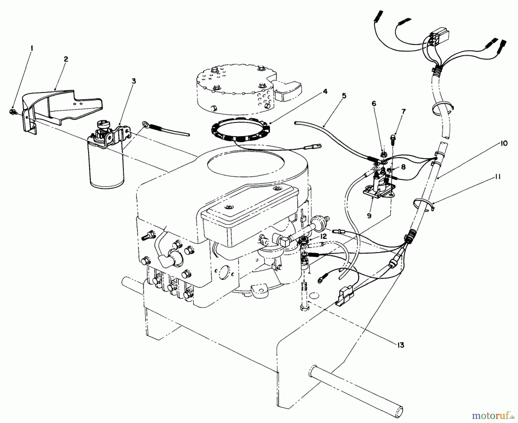  Toro Neu Mowers, Drive Unit Only 30111 - Toro Mid-Size Proline Gear Traction Unit, 11 hp, 1987 (7000001-7999999) ELECTRIC START KIT MODEL NO. 30132 (OPTIONAL) #1