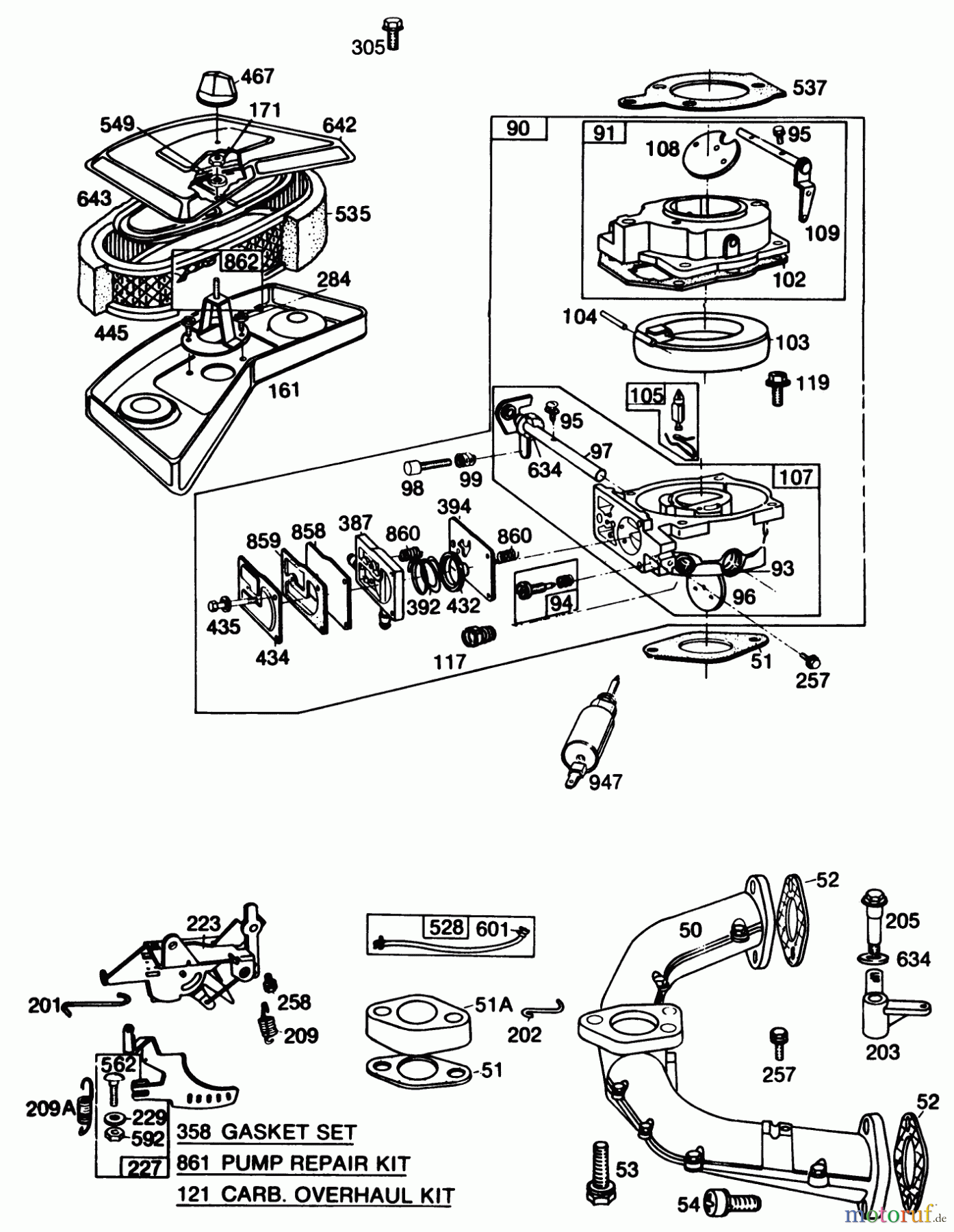 Toro Neu Mowers, Drive Unit Only 30116 - Toro Mid-Size Proline Gear Traction Unit, 16 hp, 1986 (6000001-6999999) ENGINE BRIGGS & STRATTON MODEL NO. 402707-0158-01 #2