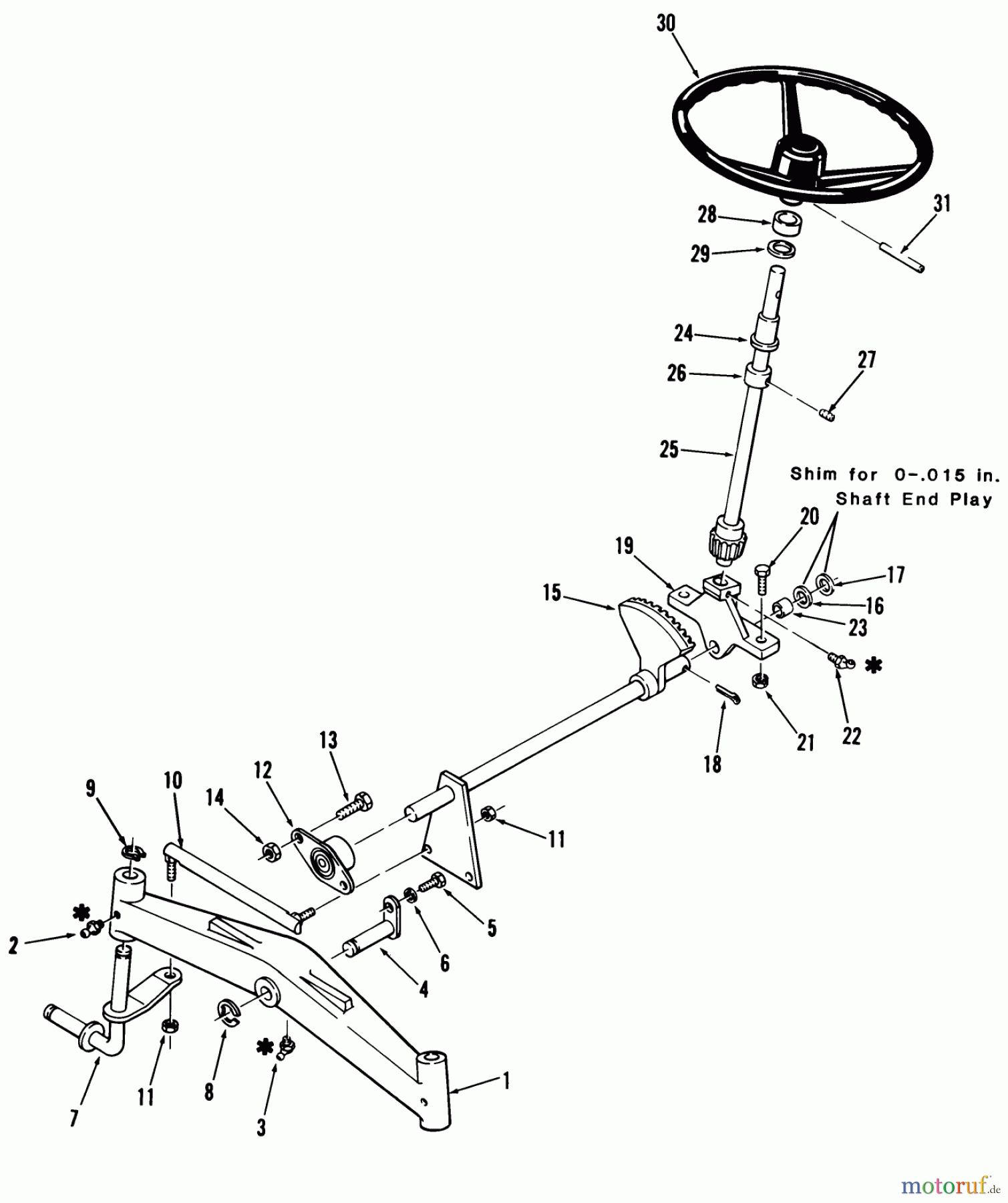 Toro Neu Mowers, Lawn & Garden Tractor Seite 1 01-14KE04 (C-145) - Toro C-145 Automatic Tractor, 1983 FRONT AXLE AND STEERING