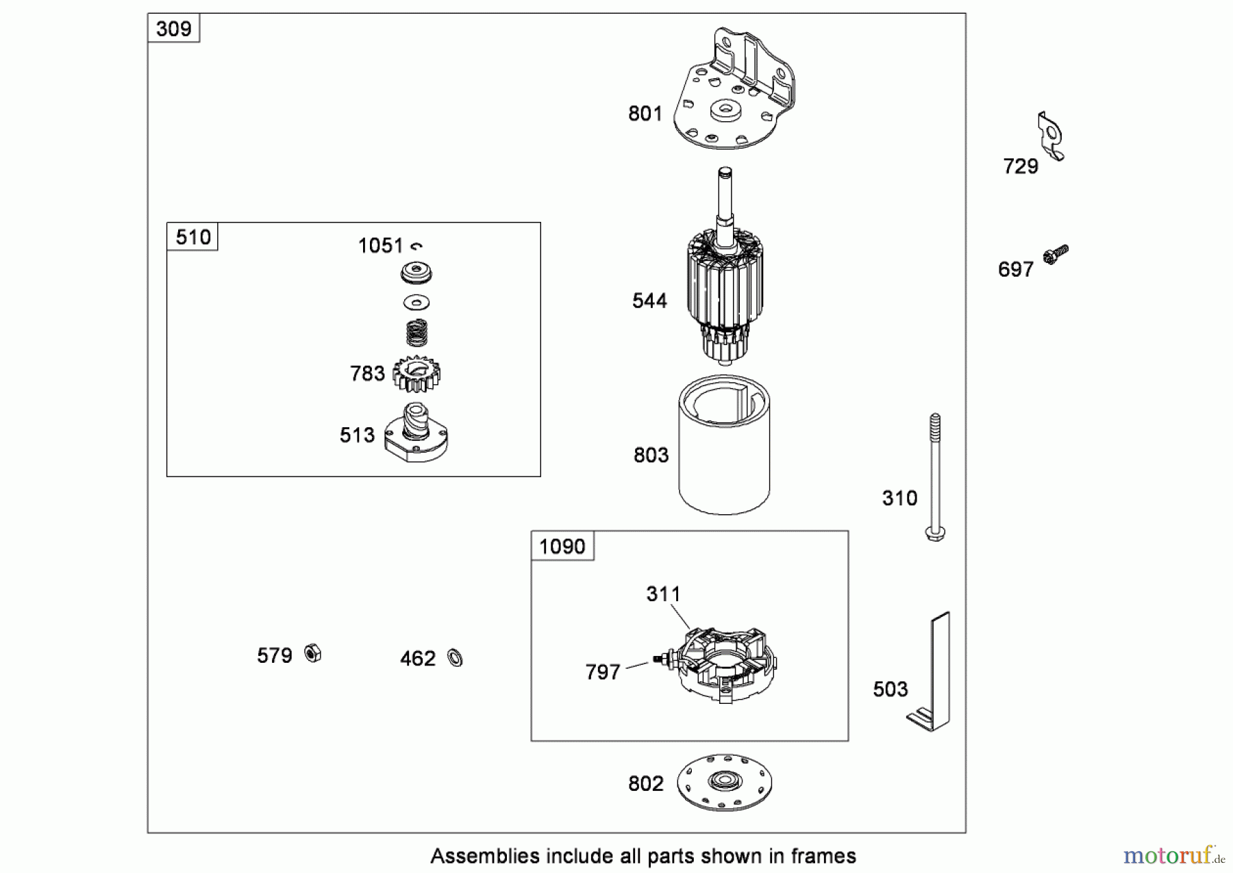Toro Neu Mowers, Lawn & Garden Tractor Seite 1 135E (RT380H) - Toro RT380H Recycling Mower, 2009 (290000001-290999999) STARTER ASSEMBLY BRIGGS AND STRATTON MODEL 31E777-0130-E1