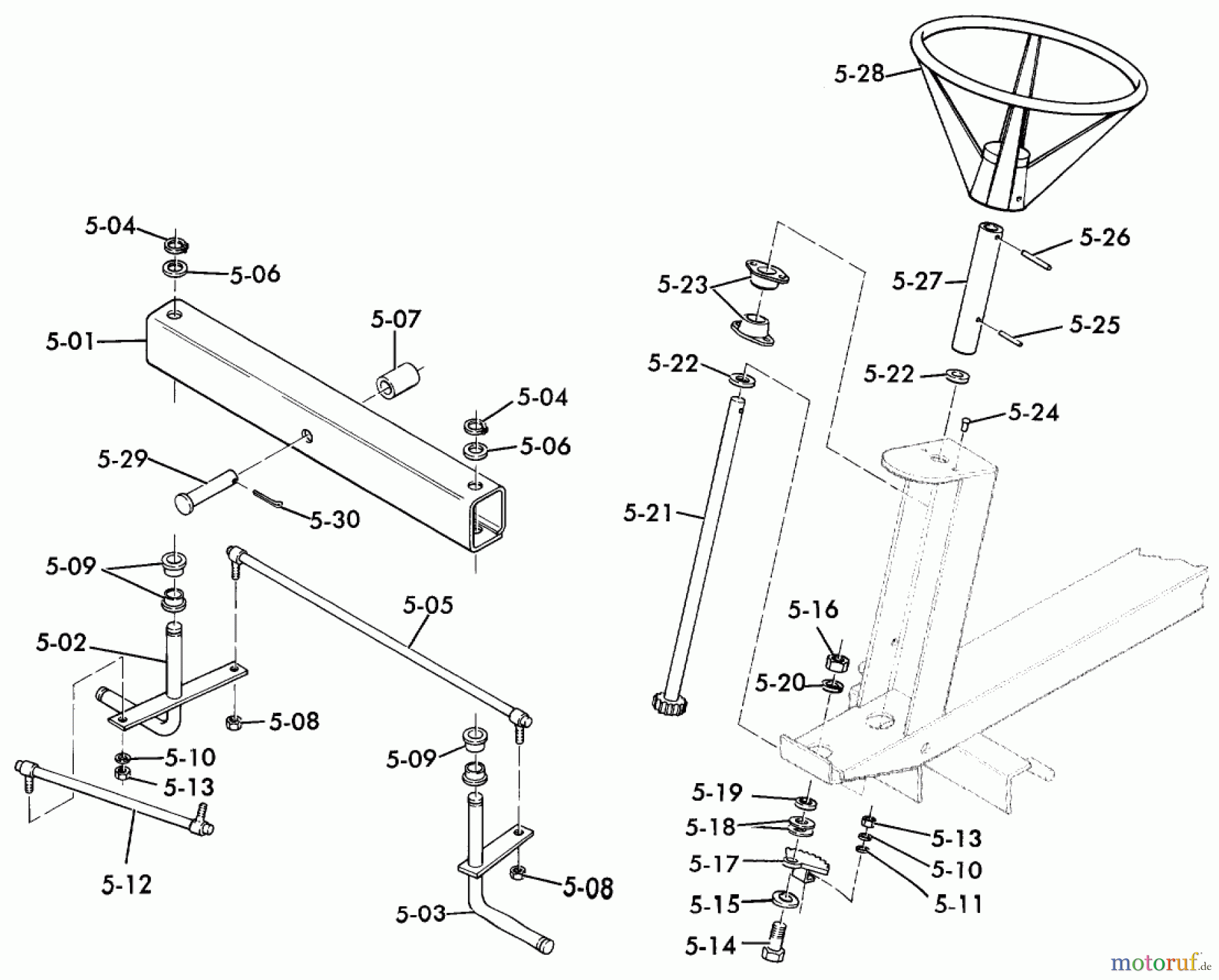  Toro Neu Mowers, Lawn & Garden Tractor Seite 1 3-6000 (A-65) - Toro A-65 Elec-Trak, 1975 A-65 PARTS MANUAL E5.000 FRONT AXLE AND STEERING (FIG. 5)