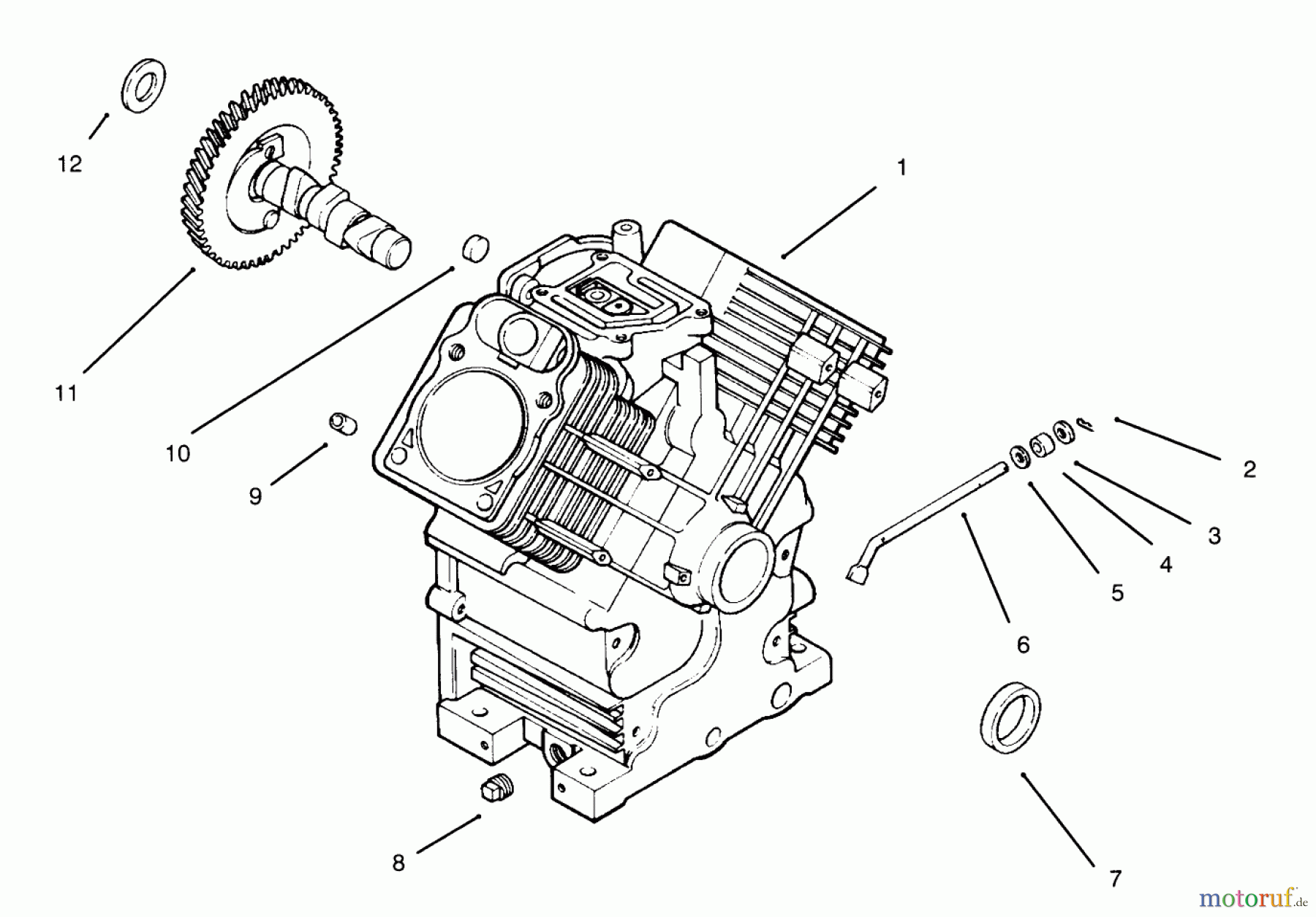  Toro Neu Mowers, Lawn & Garden Tractor Seite 1 30610 (120) - Toro Proline 120, 1995 (590001-591299) CRANKCASE