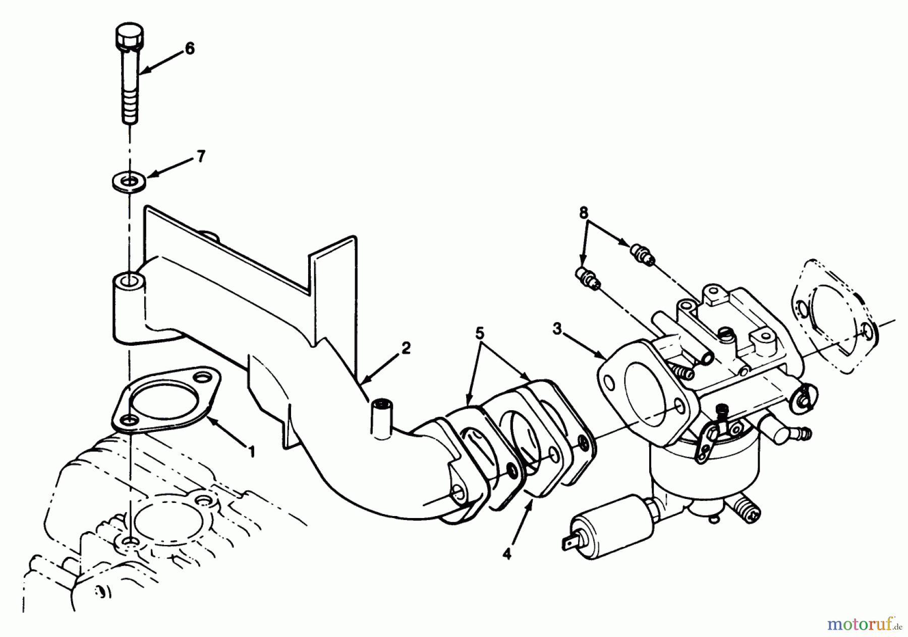 Toro Neu Mowers, Lawn & Garden Tractor Seite 1 32-12O501 (212-5) - Toro 212-5 Tractor, 1990 CARBURETOR