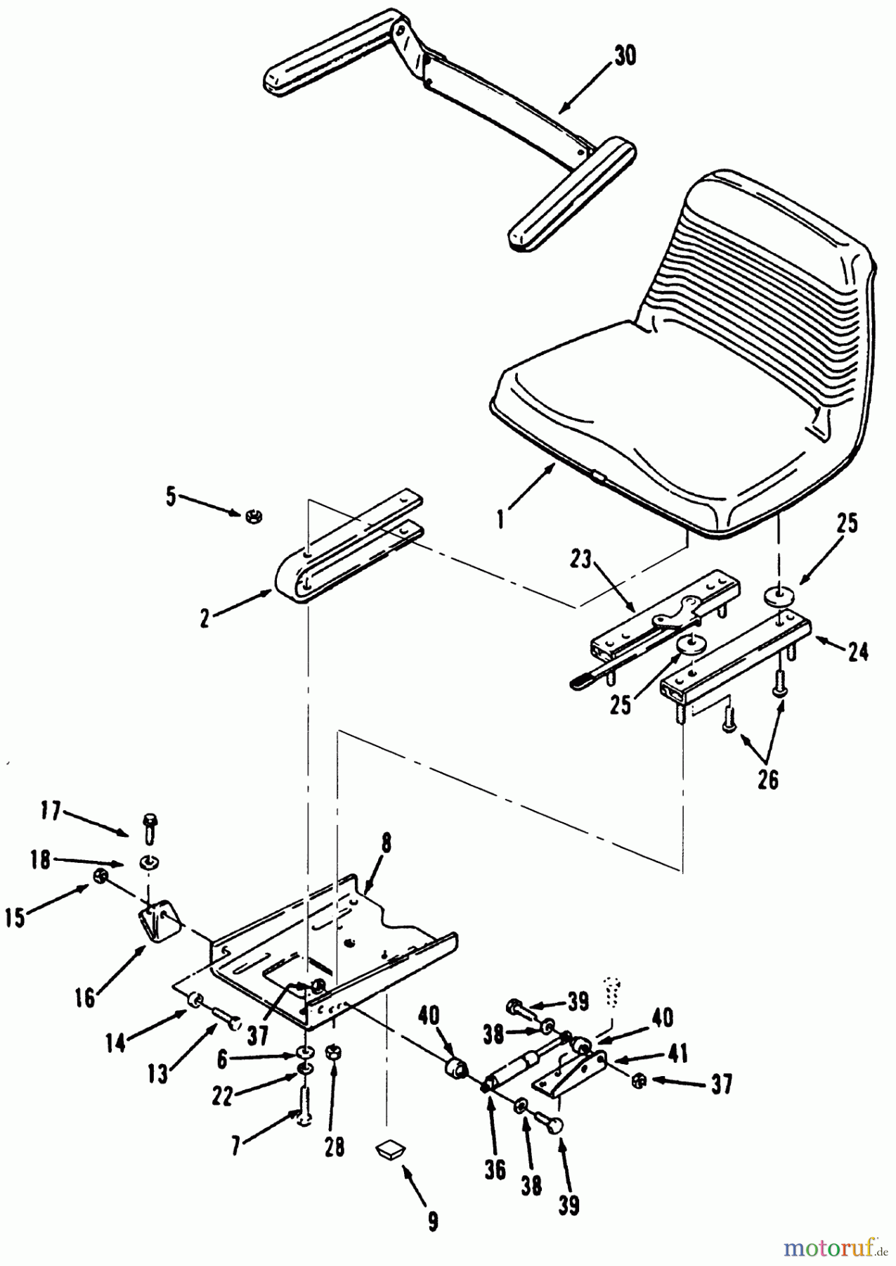 Toro Neu Mowers, Lawn & Garden Tractor Seite 1 41-20OE03 (520-H) - Toro 520-H Garden Tractor, 1992 (2000001-2999999) SEAT
