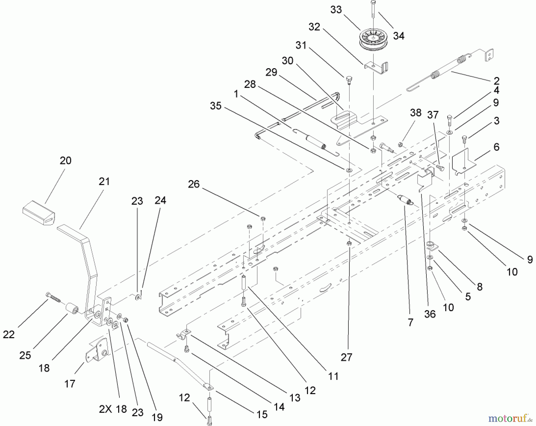 Toro Neu Mowers, Lawn & Garden Tractor Seite 1 71209 (XL 320) - Toro XL 320 Lawn Tractor, 2005 (250005001-250999999) TRACTION CLUTCH ASSEMBLY