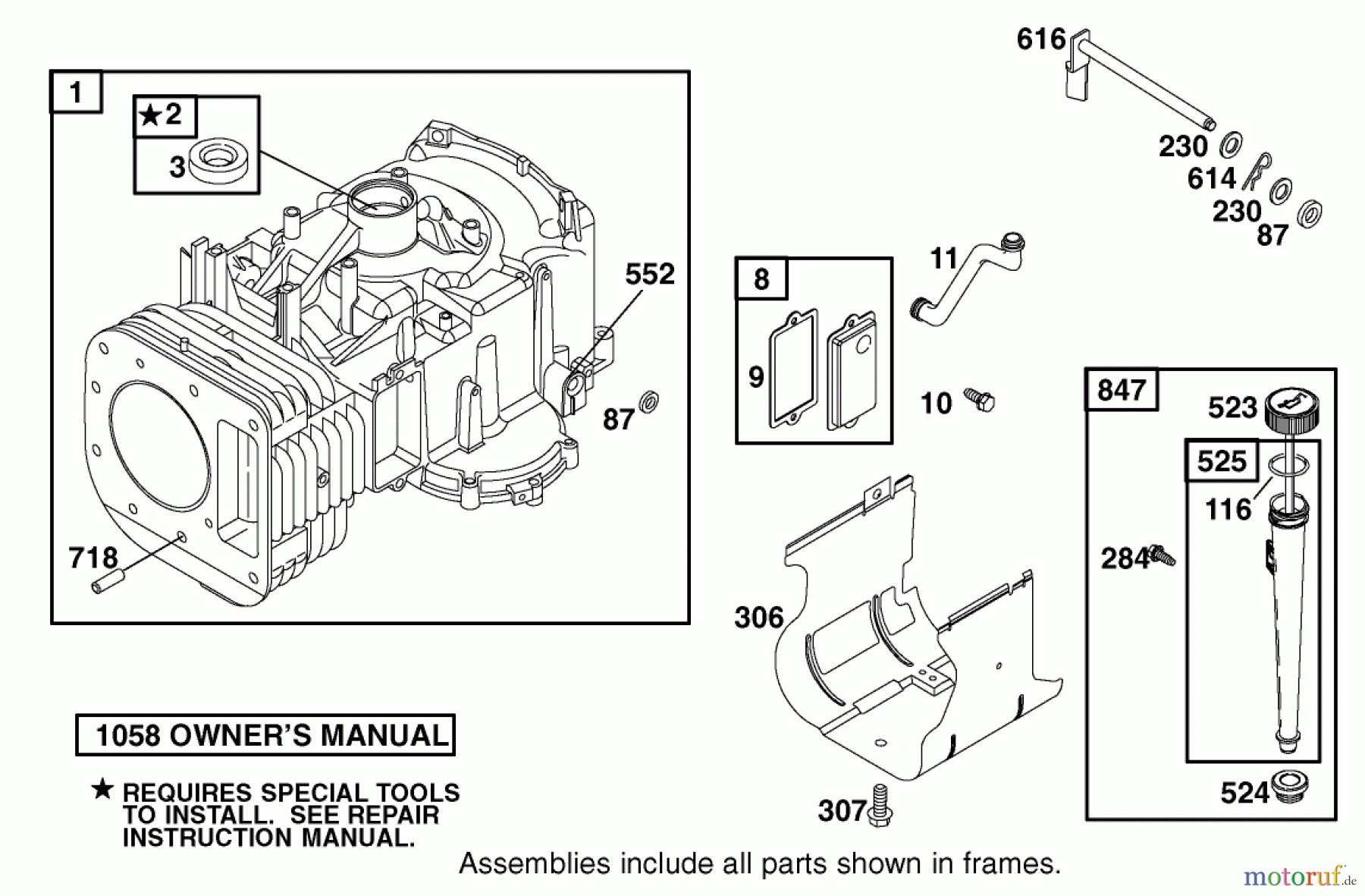 Toro Neu Mowers, Lawn & Garden Tractor Seite 1 71226 (16-38XLE) - Toro 16-38XLE Lawn Tractor, 2001 (210000001-210999999) ENGINE BRIGGS & STRATTON MODEL 28Q777-0690-E1 #1