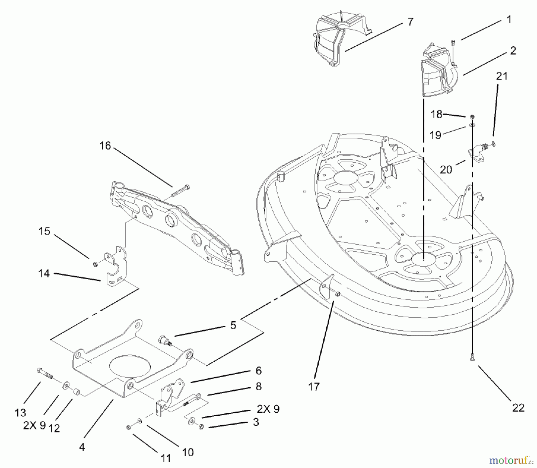 Toro Neu Mowers, Lawn & Garden Tractor Seite 1 71243 (17-38HXLE) - Toro 17-38HXLE Lawn Tractor, 2004 (240000001-240999999) 38IN DECK ENGAGEMENT ASSEMBLY