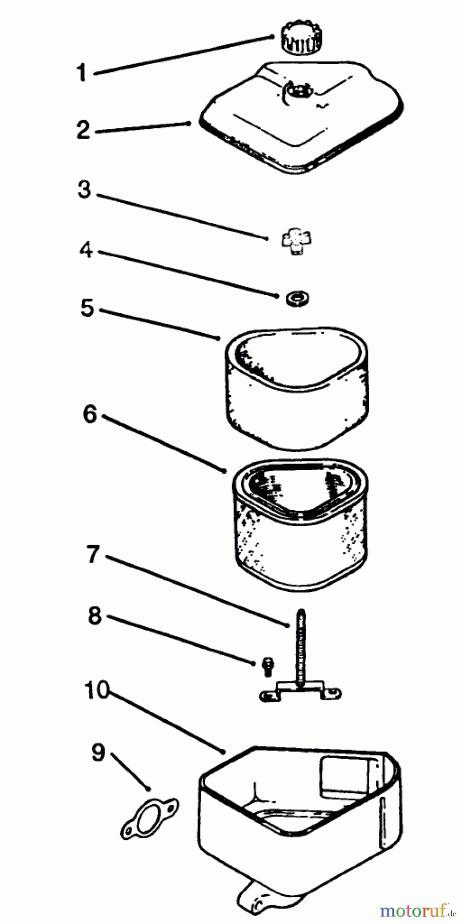 Toro Neu Mowers, Lawn & Garden Tractor Seite 1 72083 (266-H) - Toro 266-H Yard Tractor, 1994 (4900001-4999999) AIR INTAKE/FILTRATION #1