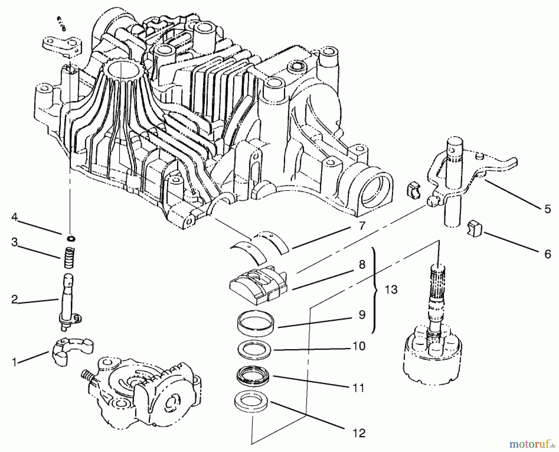  Toro Neu Mowers, Lawn & Garden Tractor Seite 1 72046 (265-H) - Toro 265-H Lawn and Garden Tractor, 1997 (7900001-7999999) RANGE SHAFT