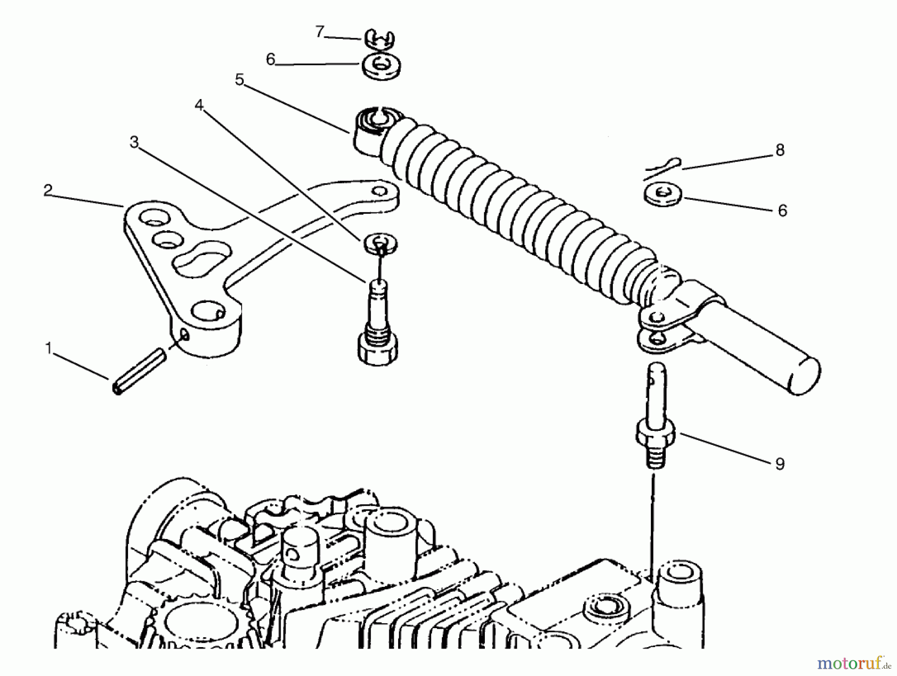 Toro Neu Mowers, Lawn & Garden Tractor Seite 1 72085 (267-H) - Toro 267-H Lawn and Garden Tractor, 1998 (8900001-8900399) LEVER DAMPER