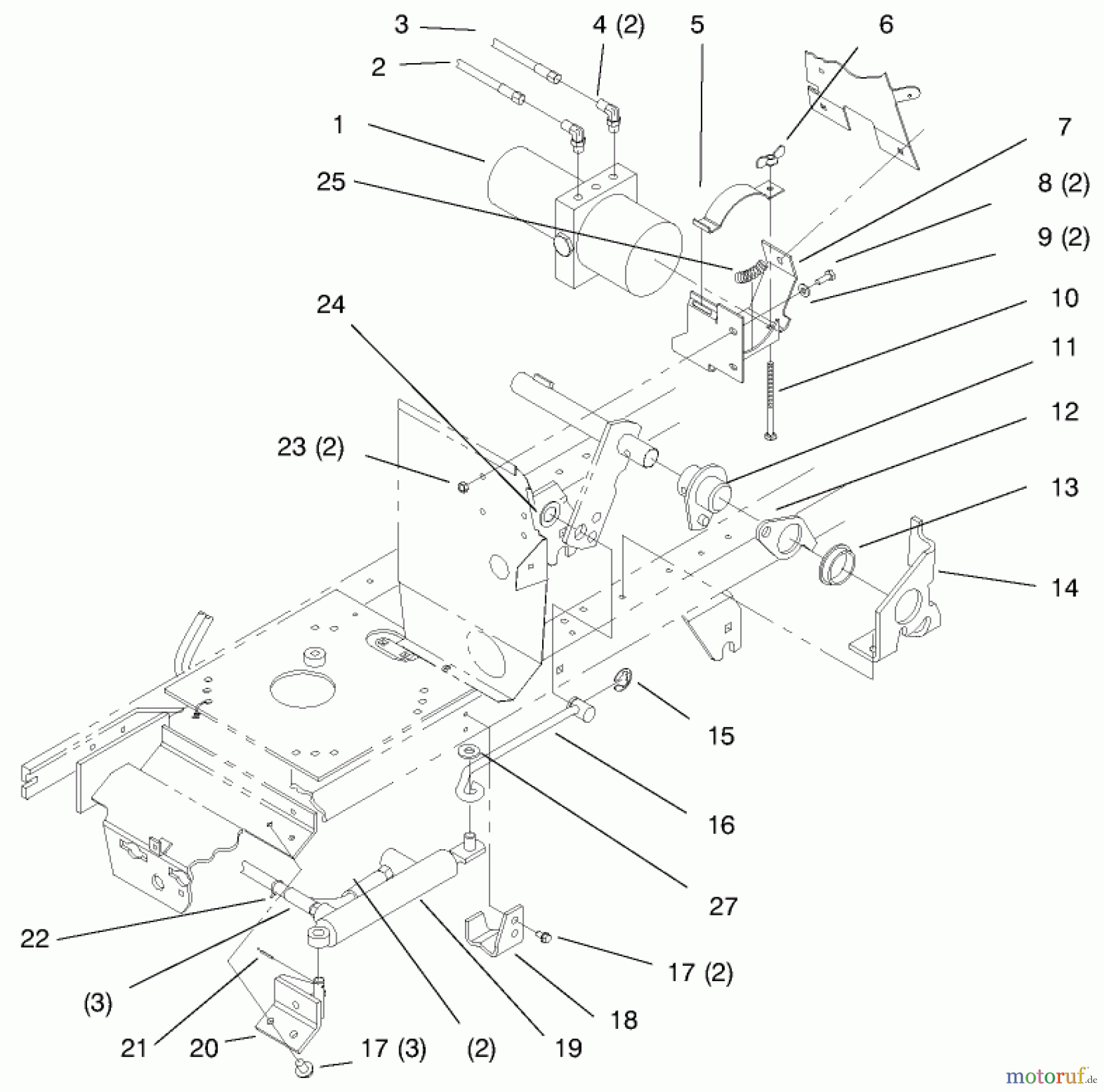 Toro Neu Mowers, Lawn & Garden Tractor Seite 1 72110 (270-H) - Toro 270-H Lawn and Garden Tractor, 1997 (7900001-7999999) POWER LIFT