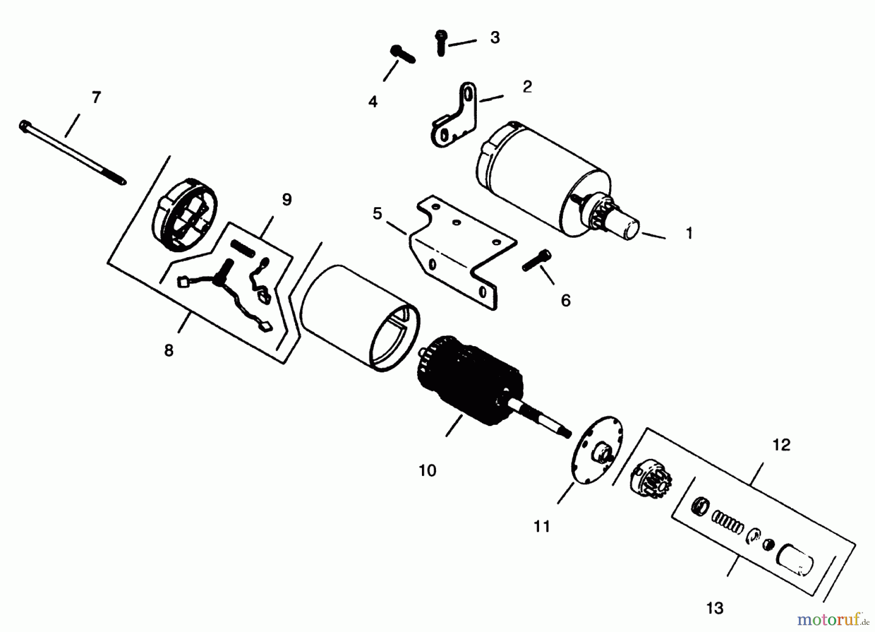 Toro Neu Mowers, Lawn & Garden Tractor Seite 1 73401 (314-H) - Toro 314-H Garden Tractor, 1996 (6900001-6999999) STARTER