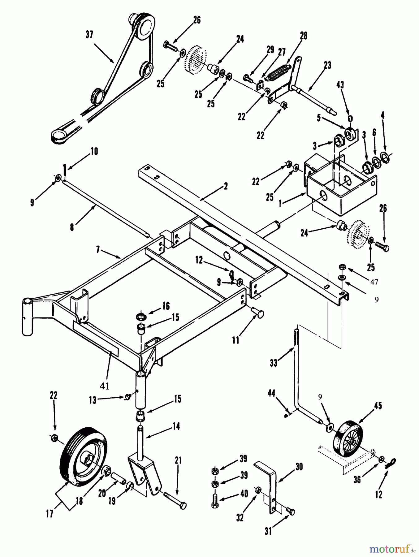  Toro Neu Accessories, Mower 79380 - Toro Front Mount Mower Carrier, 300 Series Garden Tractors, 1994 (4900001-4999999) FRONT MOUNT CARRIER