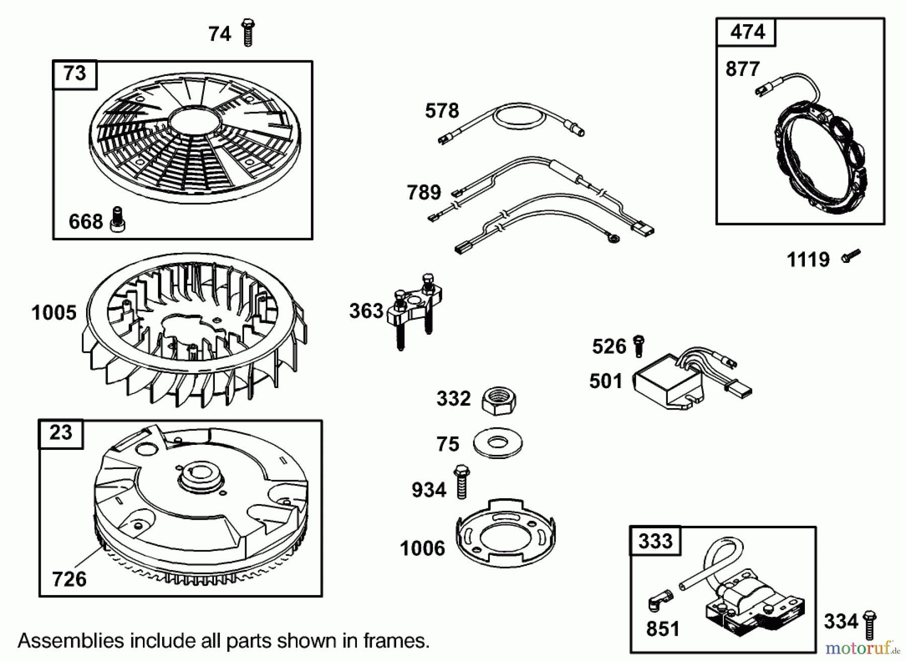 Toro Neu Mowers, Lawn & Garden Tractor Seite 1 74590 (190-DH) - Toro 190-DH Lawn Tractor, 2003 (230000001-230999999) FLYWHEEL ASSEMBLY BRIGGS AND STRATTON 406777-0157-E1