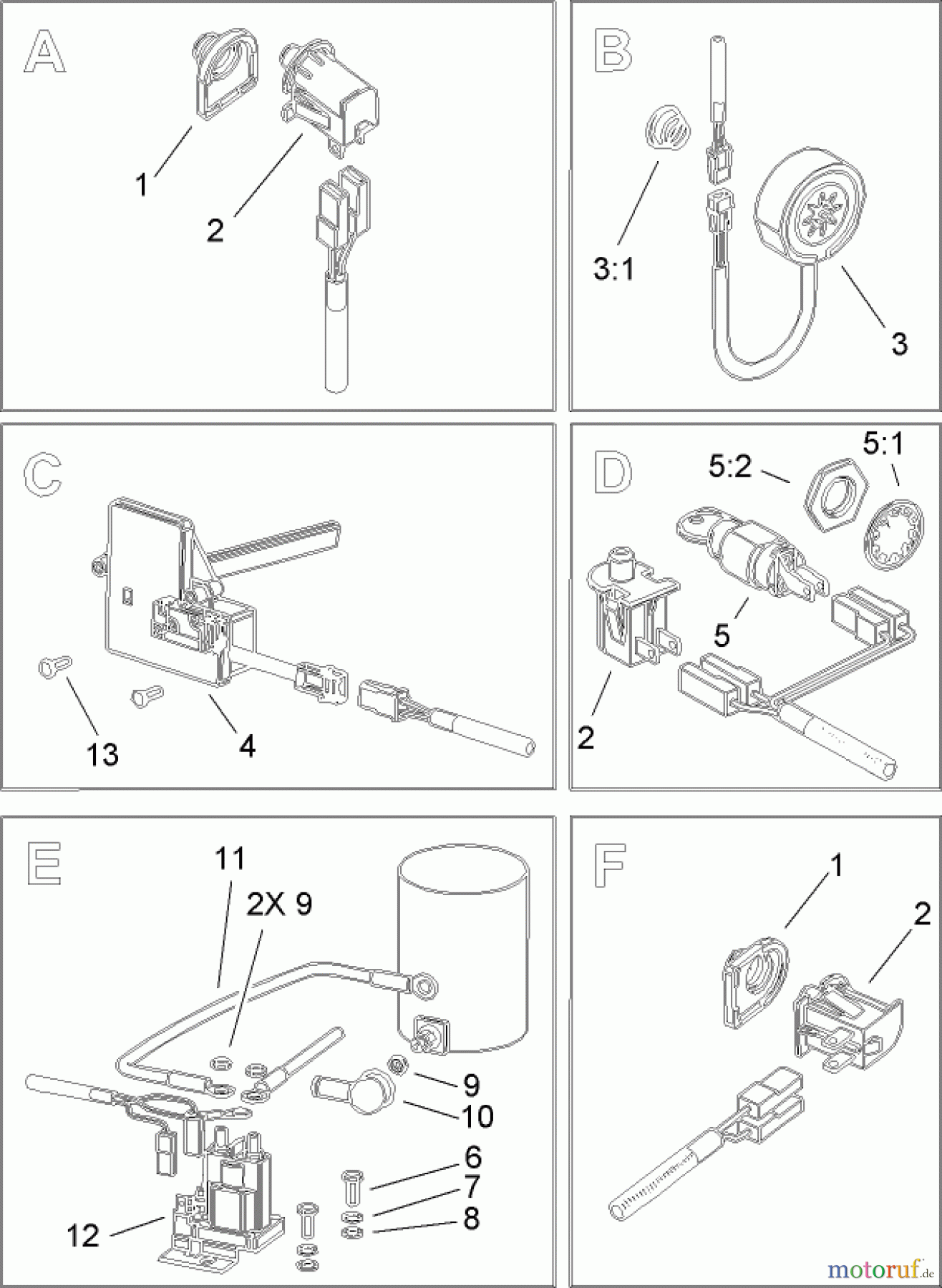  Toro Neu Mowers, Lawn & Garden Tractor Seite 1 74592 (DH 220) - Toro DH 220 Lawn Tractor, 2008 (280000001-280000528) ELECTRICAL STARTER ASSEMBLY