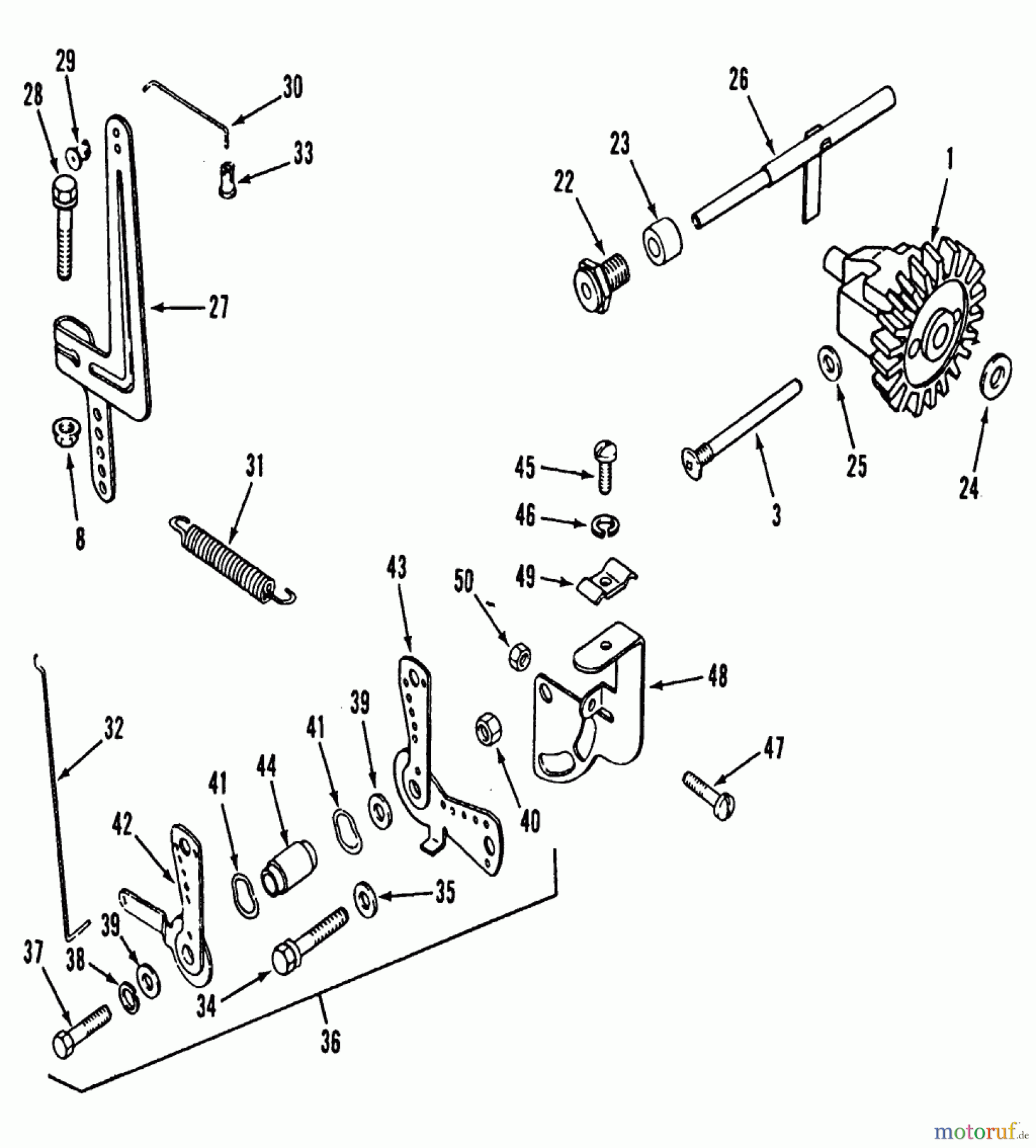  Toro Neu Mowers, Lawn & Garden Tractor Seite 2 E1-12K802 (312-8) - Toro 312-8 Garden Tractor, 1989 KOHLER GOVERNOR LINKAGE