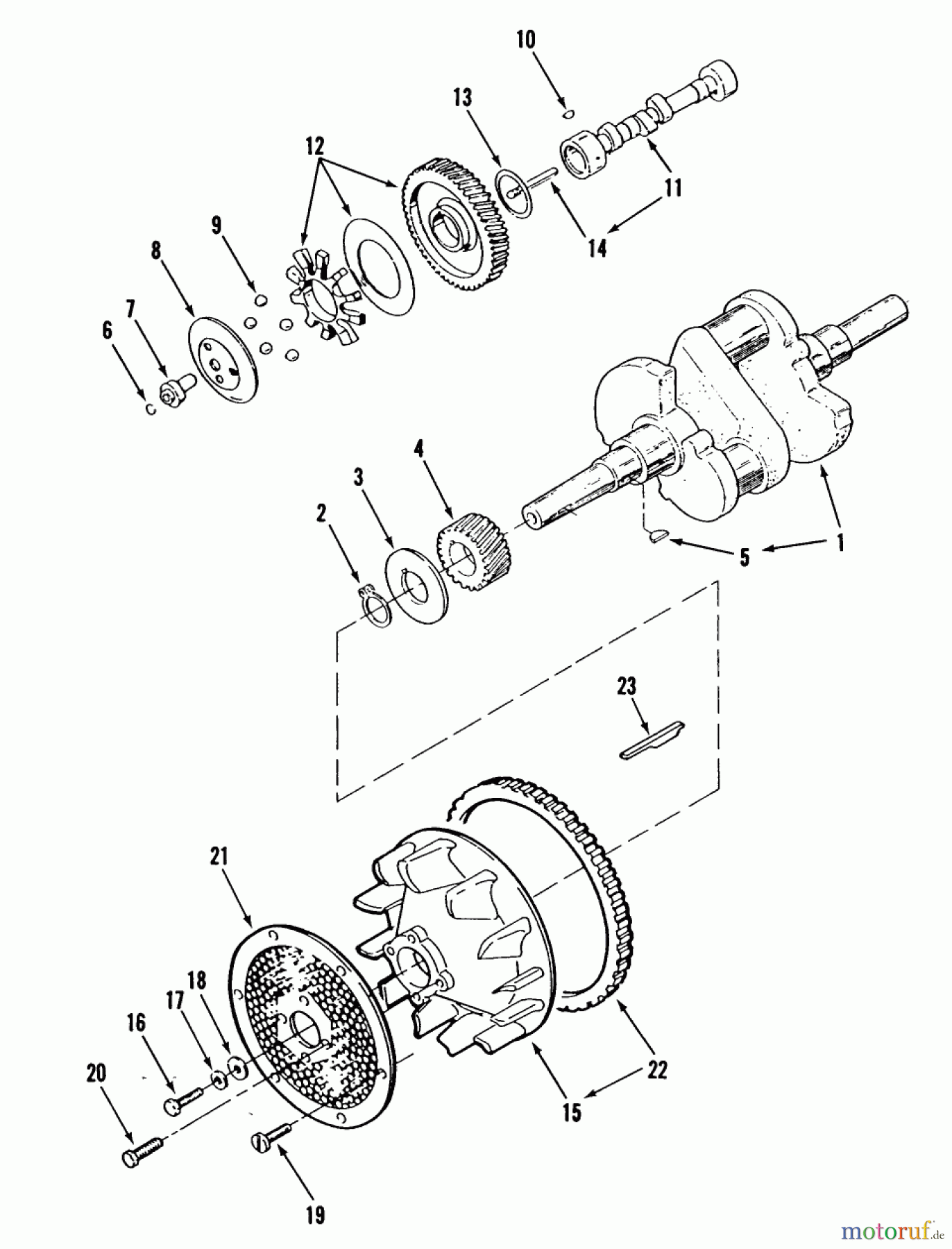  Toro Neu Mowers, Lawn & Garden Tractor Seite 2 B1-16O802 (316-8) - Toro 316-8 Garden Tractor, 1989 ONAN CRANKSHAFT, CAMSHAFT, FLYWHEEL