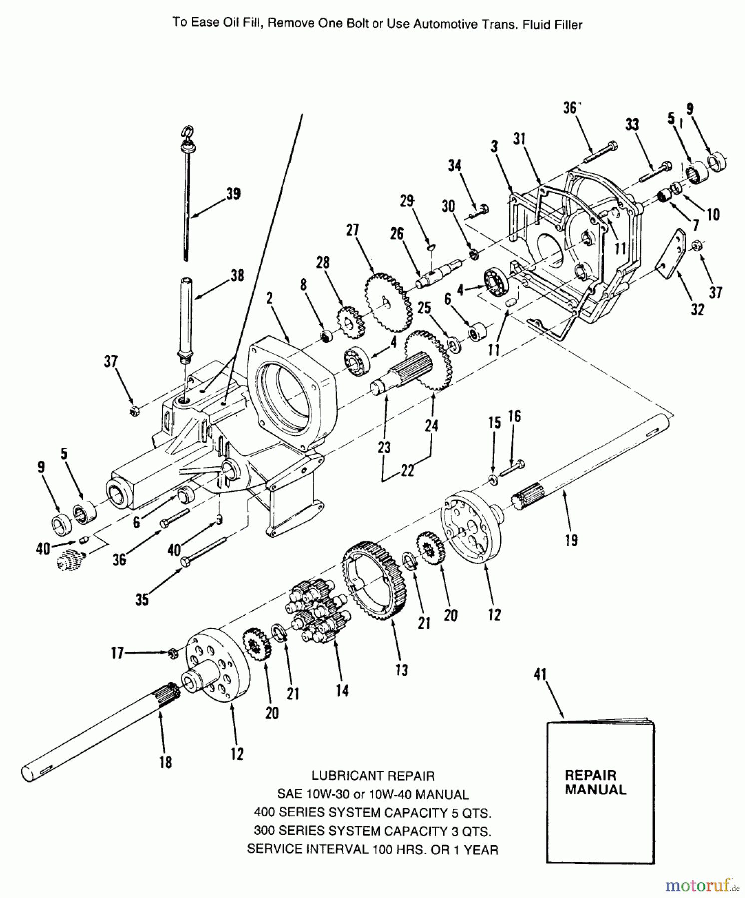  Toro Neu Mowers, Lawn & Garden Tractor Seite 2 R1-18OE01 (518-H) - Toro 518-H Garden Tractor, 1990 TRANSAXLE