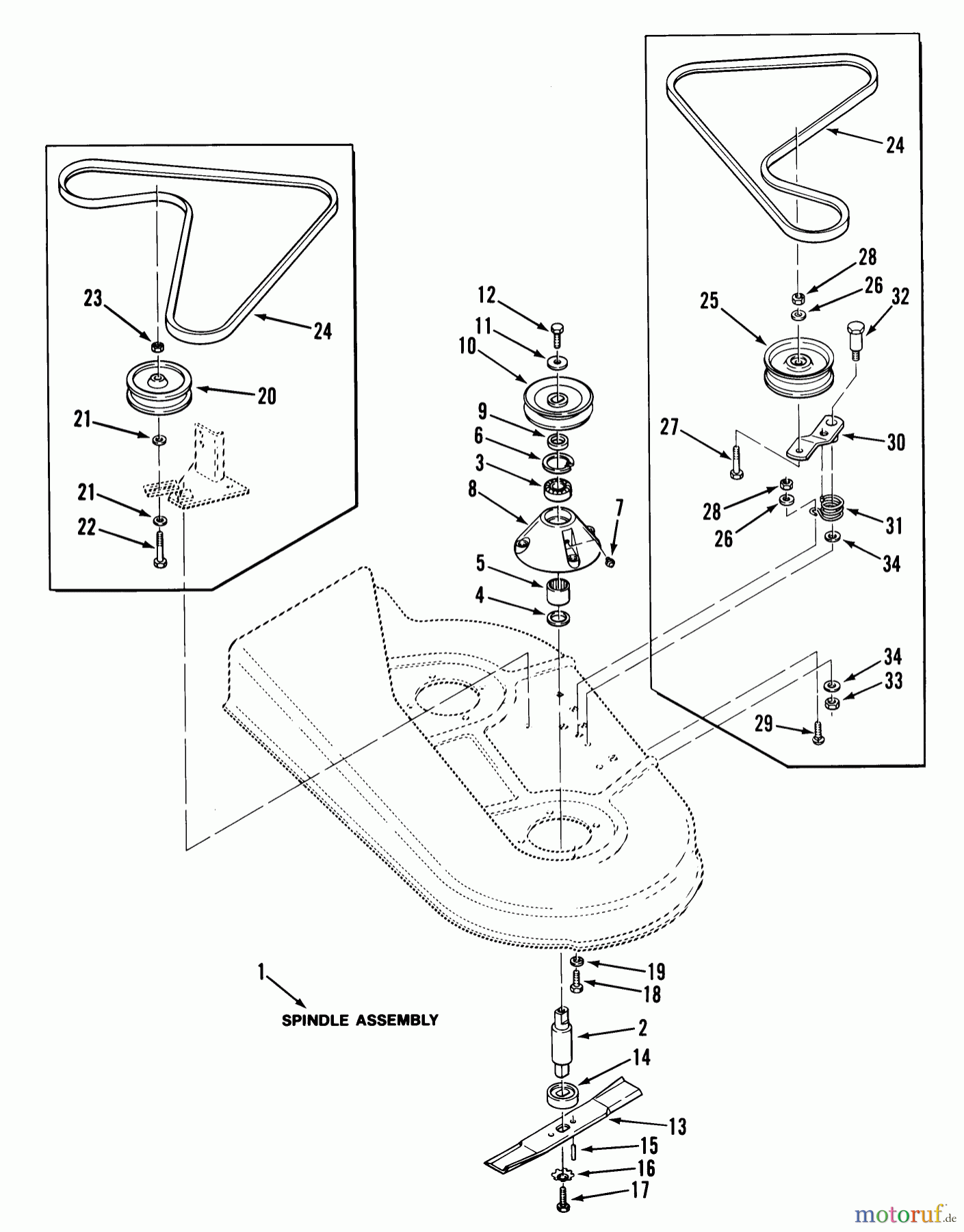 Toro Neu Mowers, Rear-Engine Rider 23-08BP01 (A-81) - Toro A-81 5-Speed Rear Engine Rider, 1982 32 IN/81 CM SPINDLES - 5, 8 & 11 HP RIDERS