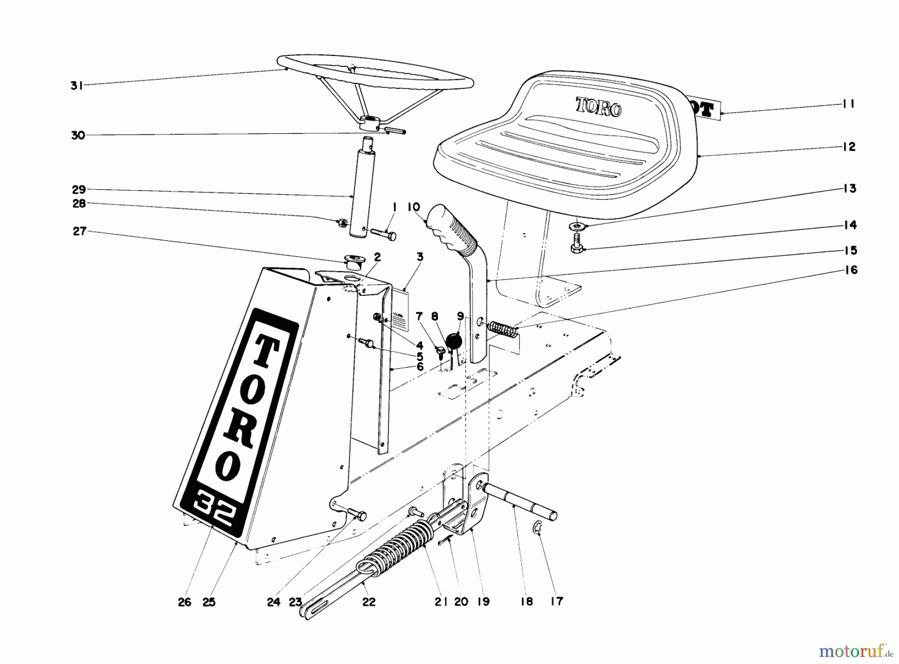 Toro Neu Mowers, Rear-Engine Rider 56108 - Toro 32