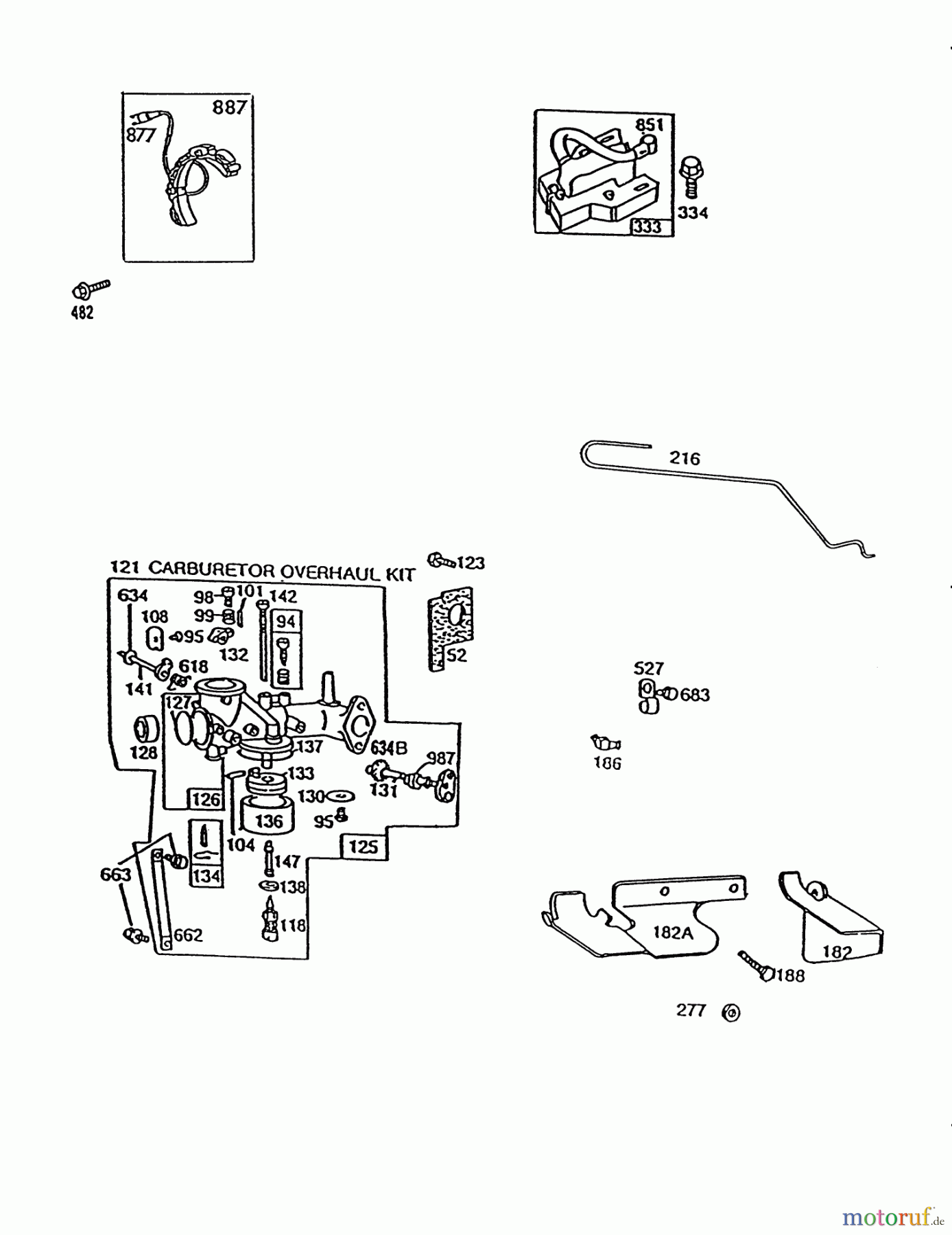 Toro Neu Mowers, Rear-Engine Rider 56190 (10-32) - Toro 10-32 Recycler Rider, 1991 (1000001-1999999) BRIGGS & STRATTON MODEL NO. 256707-01 30-01