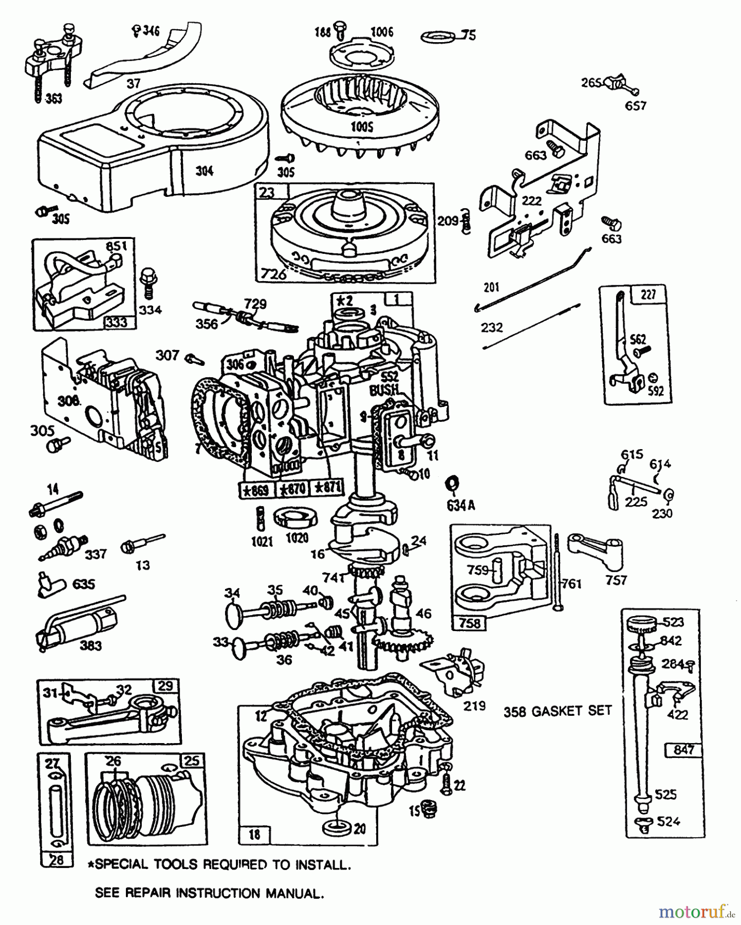  Toro Neu Mowers, Rear-Engine Rider 70042 (8-32) - Toro 8-32 Rear Engine Rider, 1993 (3900001-3999999) BRIGGS & STRATTON MODEL NO. 286707-0119-01 #1