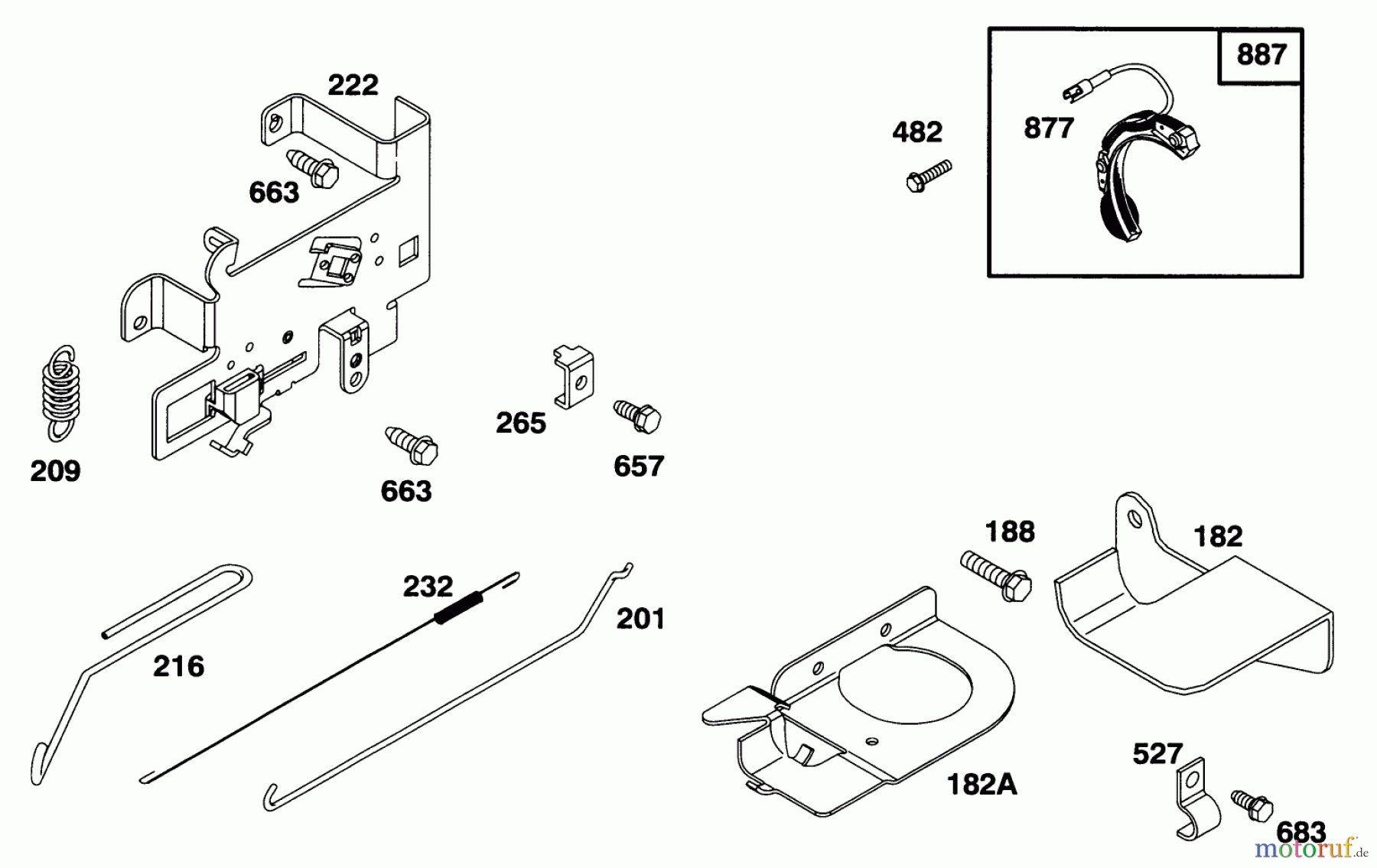 Toro Neu Mowers, Rear-Engine Rider 70131 (13-32) - Toro 13-32 Rear Engine Rider, 1997 (7900001-7999999) ENGINE BRIGGS & STRATTON MODEL 28M707-0127-01 #6