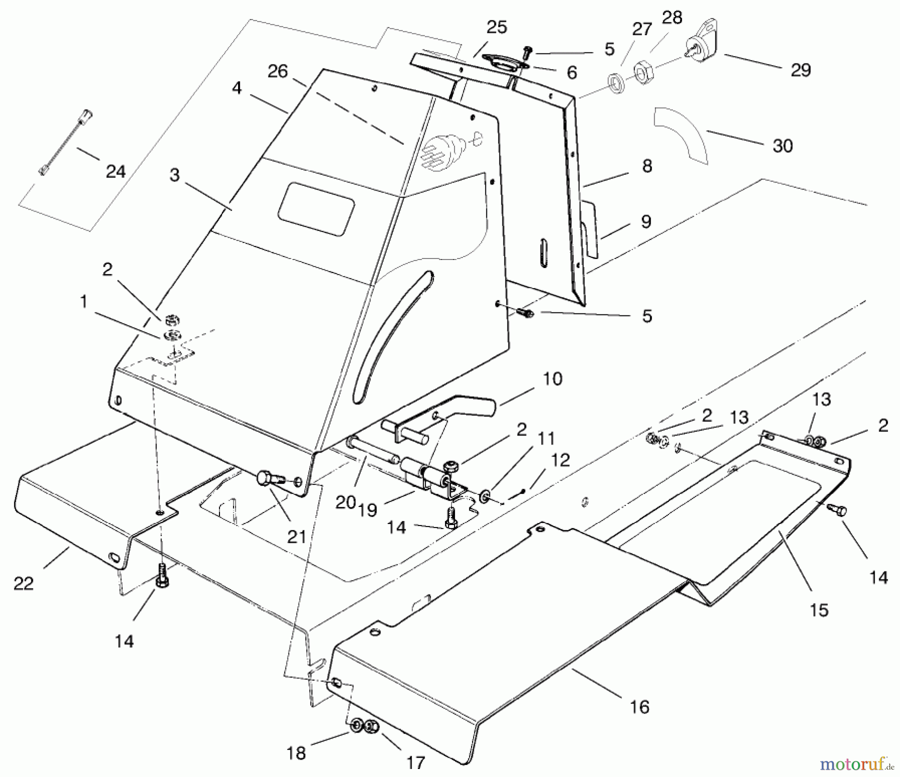 Toro Neu Mowers, Rear-Engine Rider 70171 (12-32) - Toro 12-32 Rear Engine Rider, 2000 (200000001-200999999) FRONT TOWER ASSEMBLY