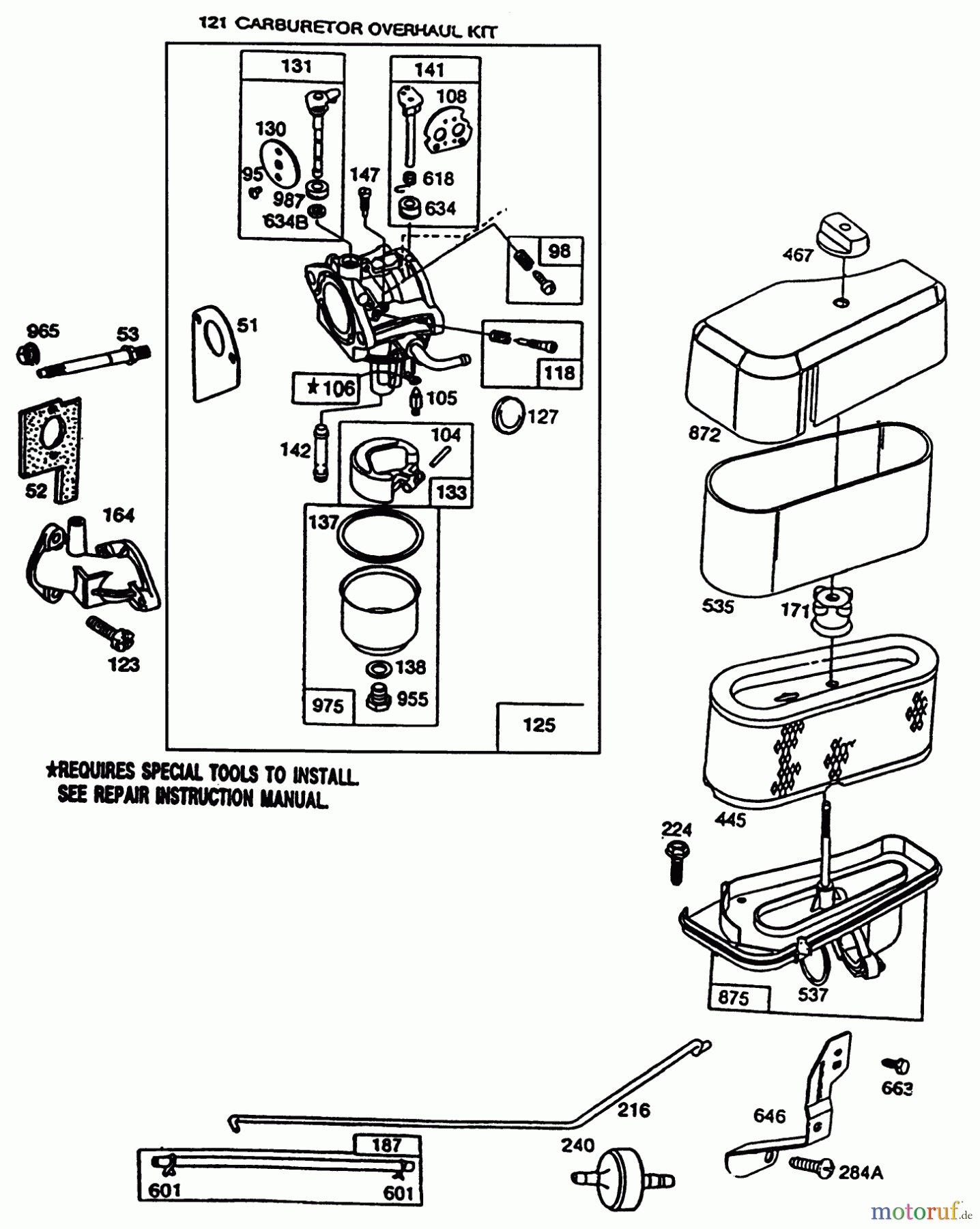  Toro Neu Mowers, Rear-Engine Rider R3-12B602 (112-6) - Toro 112-6 Rear Engine Rider, 1992 (2000001-2999999) BRIGGS & STRATTON MODEL 286707-0118-01 #2