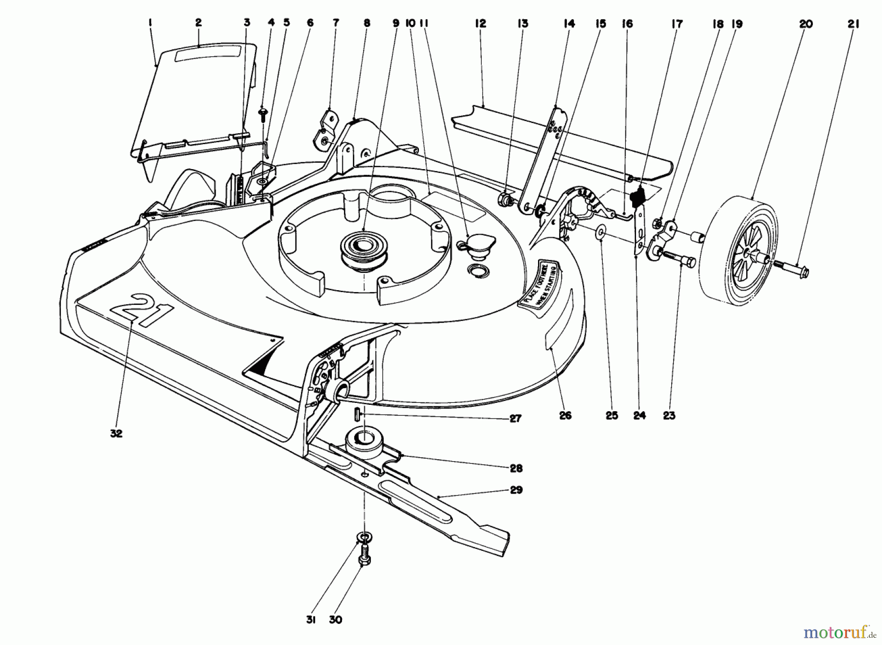  Toro Neu Mowers, Walk-Behind Seite 1 16077 - Toro Lawnmower, 1980 (0000001-0999999) HOUSING ASSEMBLY MODEL 16297