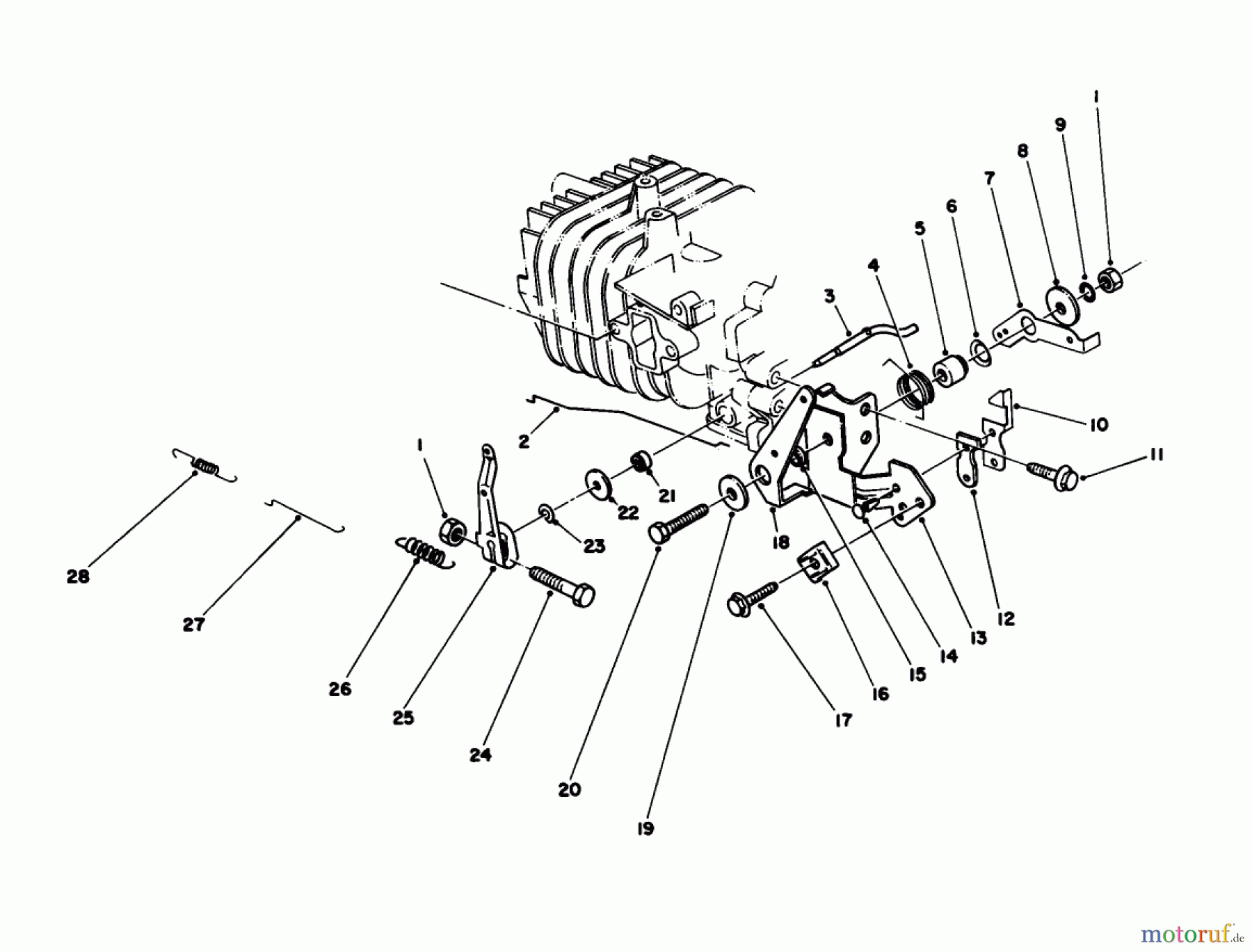  Toro Neu Mowers, Walk-Behind Seite 1 16202C - Toro Lawnmower, 1985 (5000001-5999999) GOVERNOR ASSEMBLY