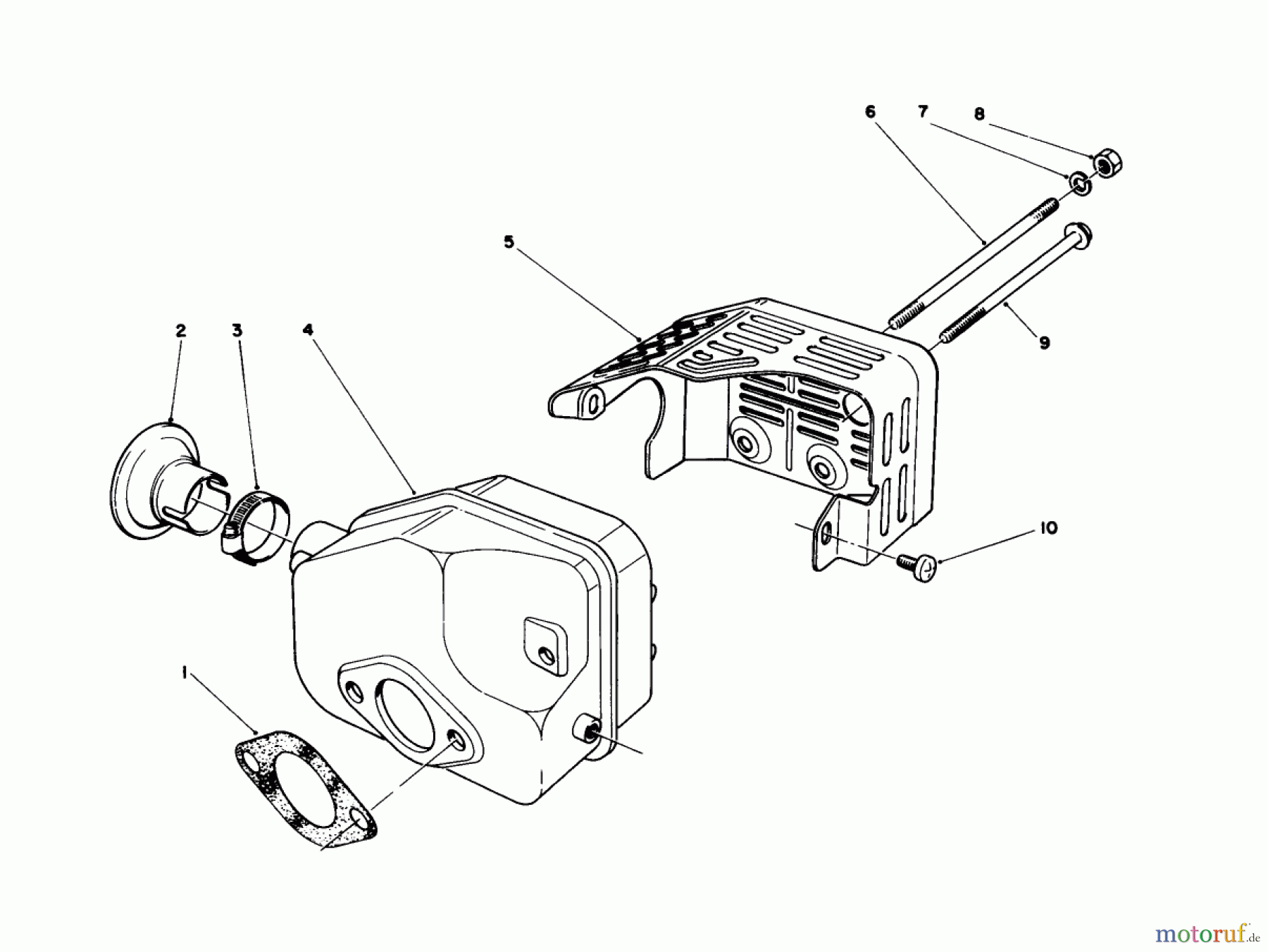  Toro Neu Mowers, Walk-Behind Seite 1 16212B - Toro Lawnmower, 1993 (39000001-39999999) MUFFLER ASSEMBLY (MODEL NO. 47PN2-1)