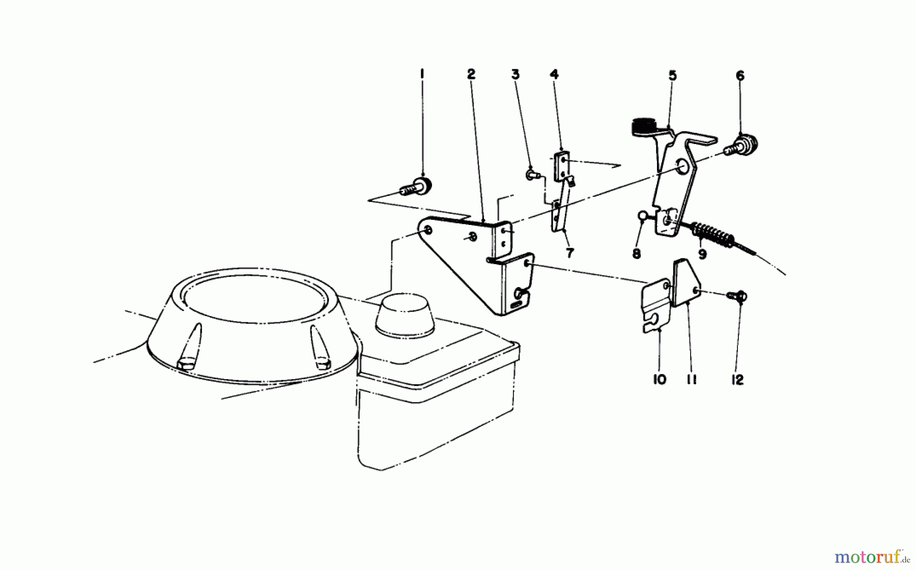  Toro Neu Mowers, Walk-Behind Seite 1 16785 - Toro Lawnmower, 1986 (6000001-6999999) BRAKE ASSEMBLY (USED ON UNITS WITH SERIAL NO. 6004102 & UP)