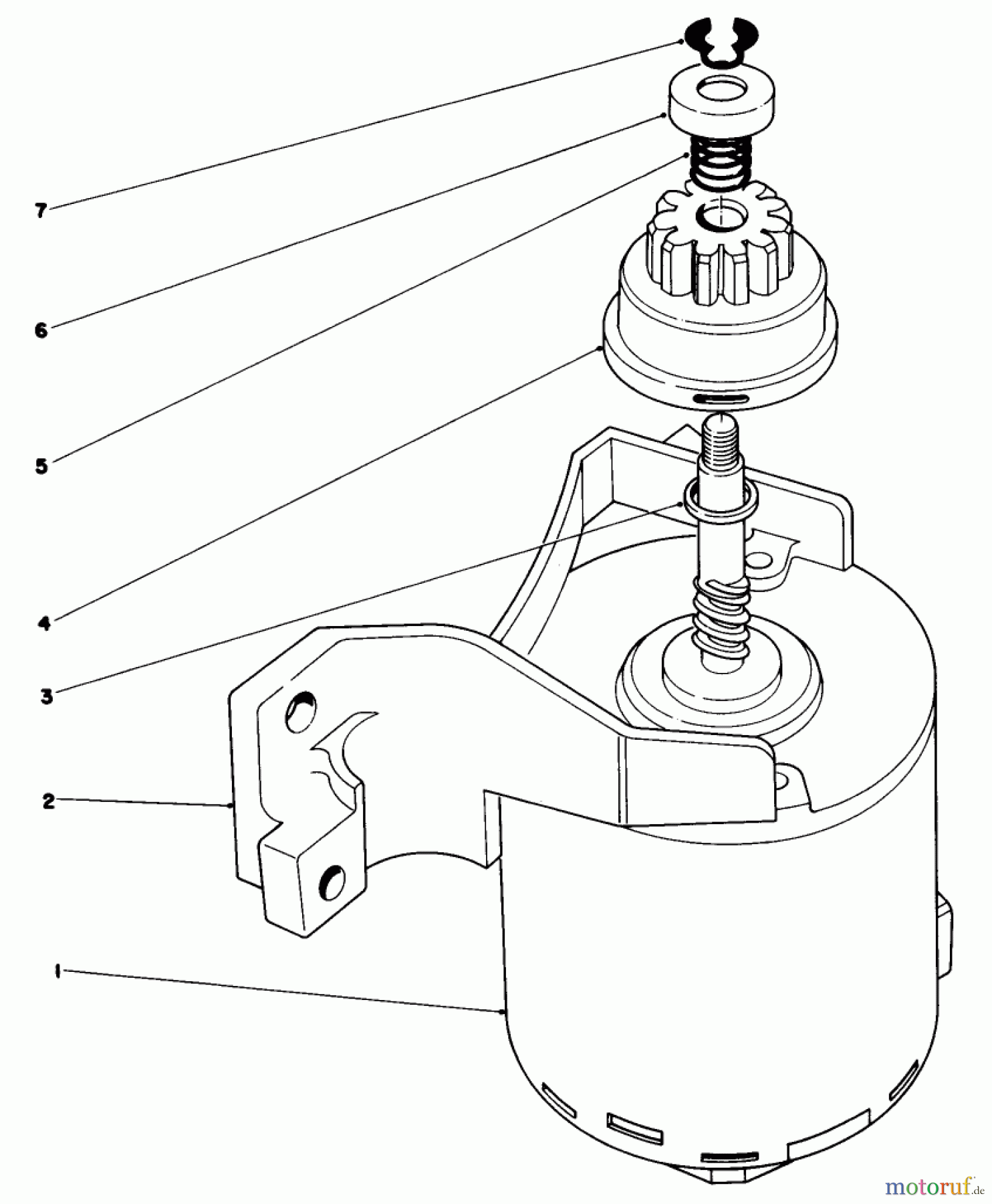  Toro Neu Mowers, Walk-Behind Seite 1 16793 - Toro Lawnmower, 1989 (9000001-9999999) STARTER ASSEMBLY