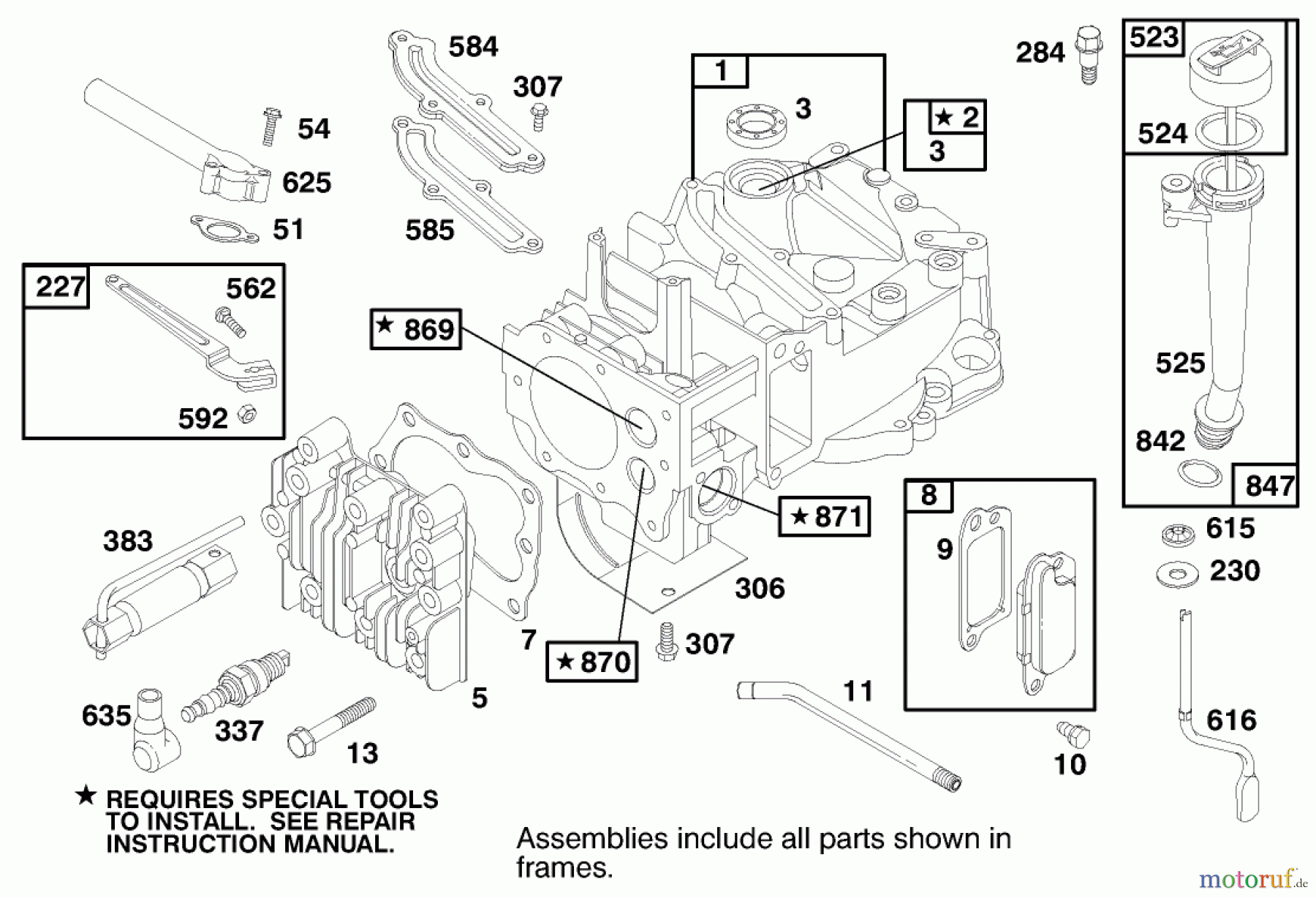  Toro Neu Mowers, Walk-Behind Seite 1 20020 (R-21S1) - Toro Recycler Mower, R-21S1, 1999 (9900001-9999999) ENGINE BRIGGS & STRATTON MODEL 12H807-1760-E1 (MODEL NO. 20021 SERIAL NO. 9940000-9941632) #1