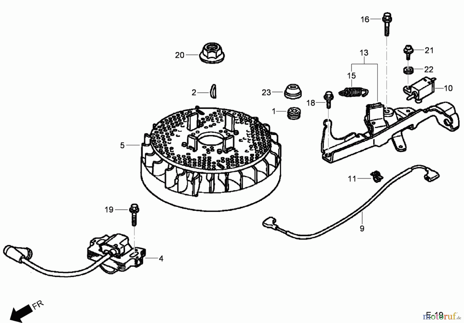  Toro Neu Mowers, Walk-Behind Seite 1 20192 - Toro Super Bagger Lawn Mower, 2009 (290000001-290999999) FLYWHEEL ASSEMBLY HONDA GCV160L AS3A