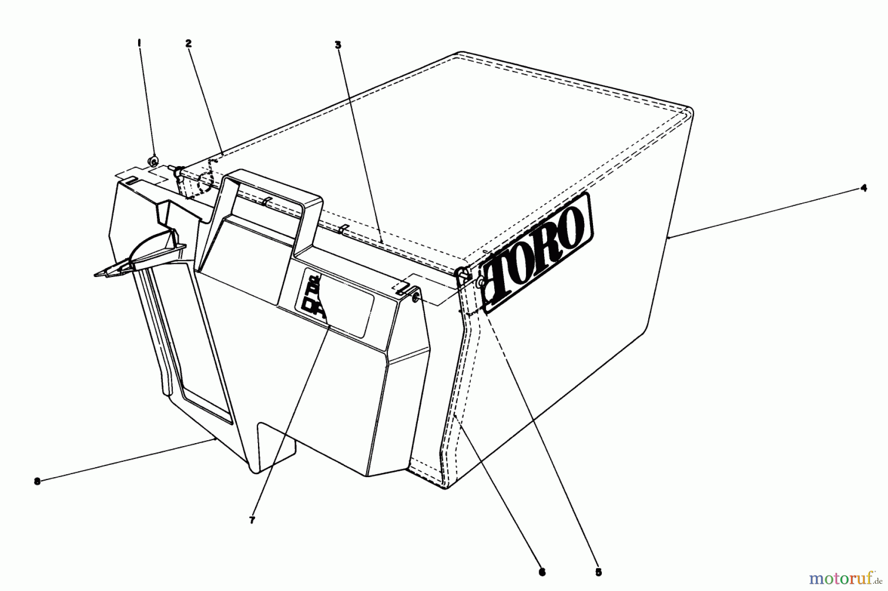  Toro Neu Mowers, Walk-Behind Seite 1 20211 - Toro Lawnmower, 1991 (1000001-1999999) GRASS BAG ASSEMBLY NO. 11-0189